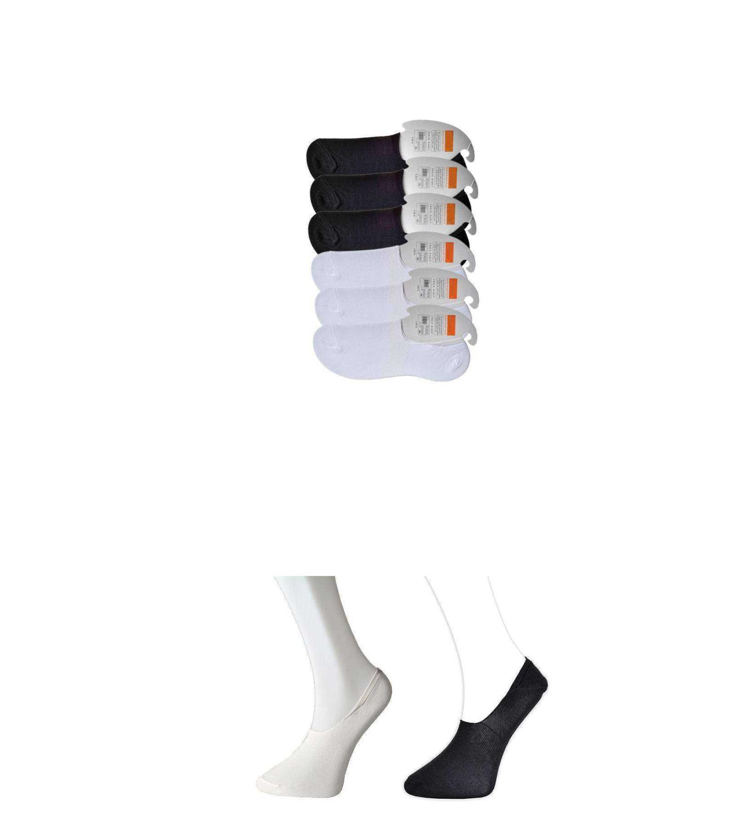 Skygo Black and White Men's Ballerina Socks 6 pairs