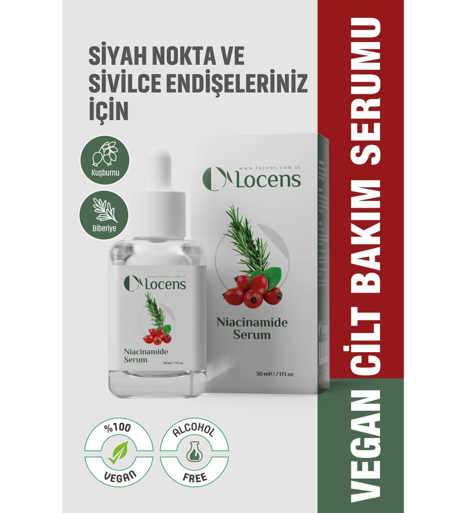 Locens Niacinamide Vegan Skin Care Serum for Blackheads and Acne Concerns 30 ml - Buy Online on GoSupps.com