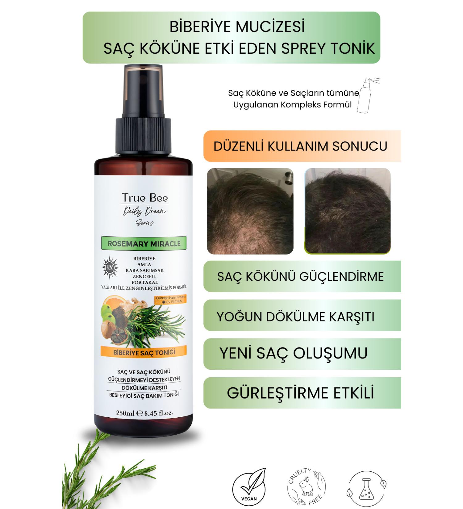 True Bee Daily Dream Series | Root Strengthening Rosemary Complex Tonic Supporting Hair Formation 250 ml