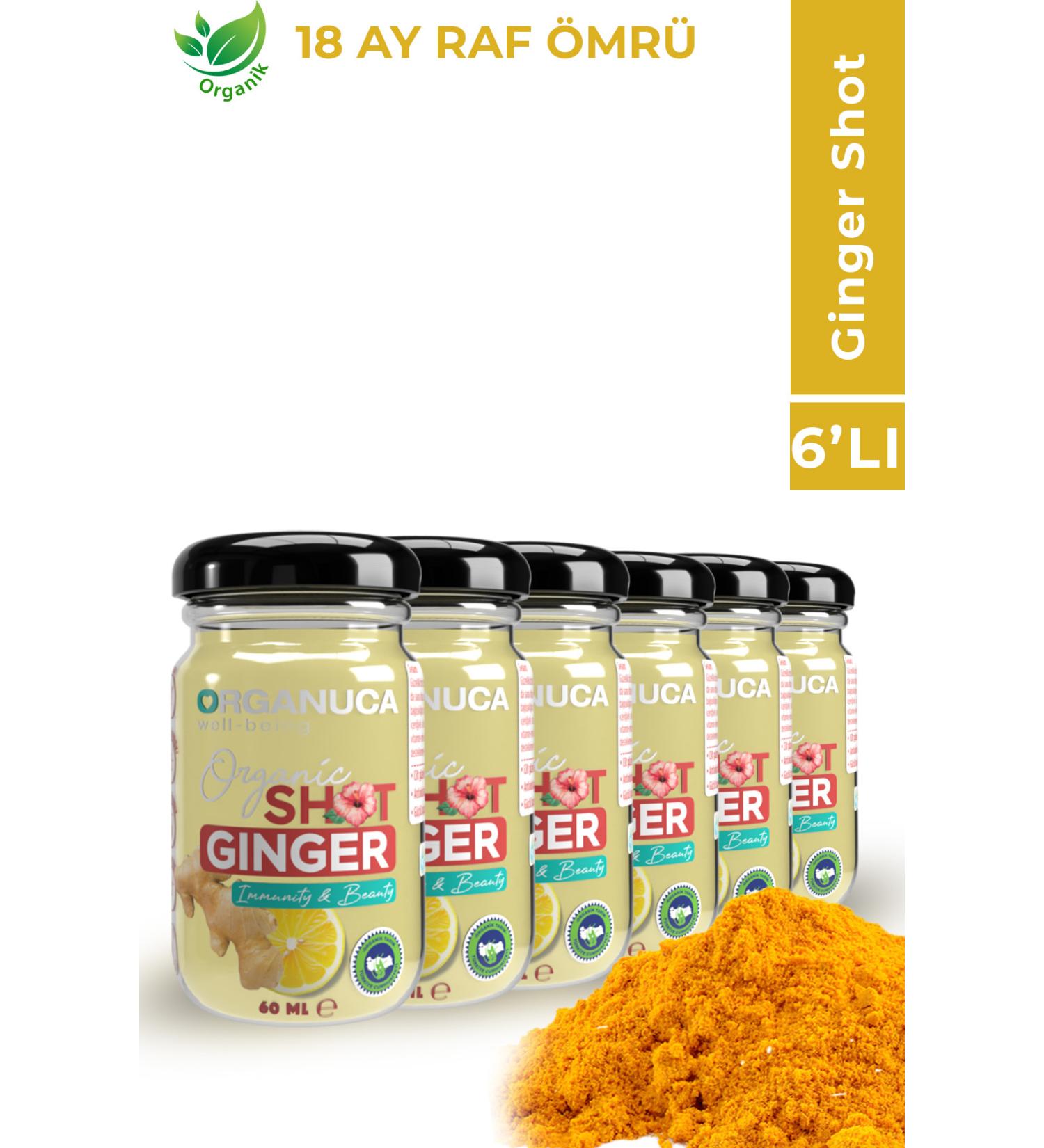 Organuca Organic Beauty Ginger Shot 6 Pack - Buy Online on GoSupps.com
