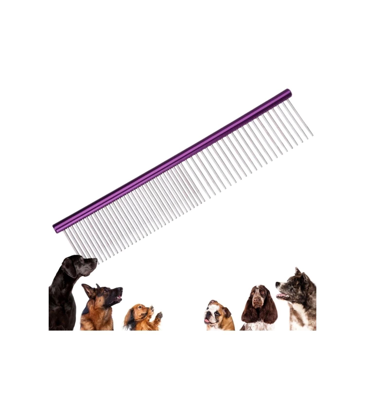 Narnuga Shiny Metal Dog Comb Colorful Pet Dog Flea Grooming Comb Dog Hair Combing (K95)