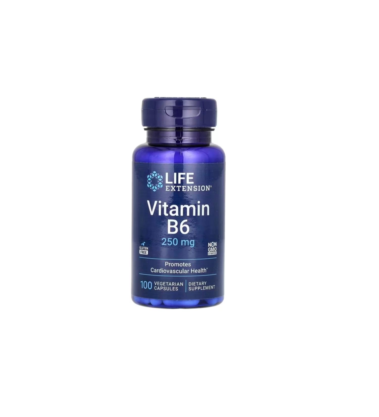 Life Extension B6 250 Mg 100 Vegetarian Capsules USA Vers.2342