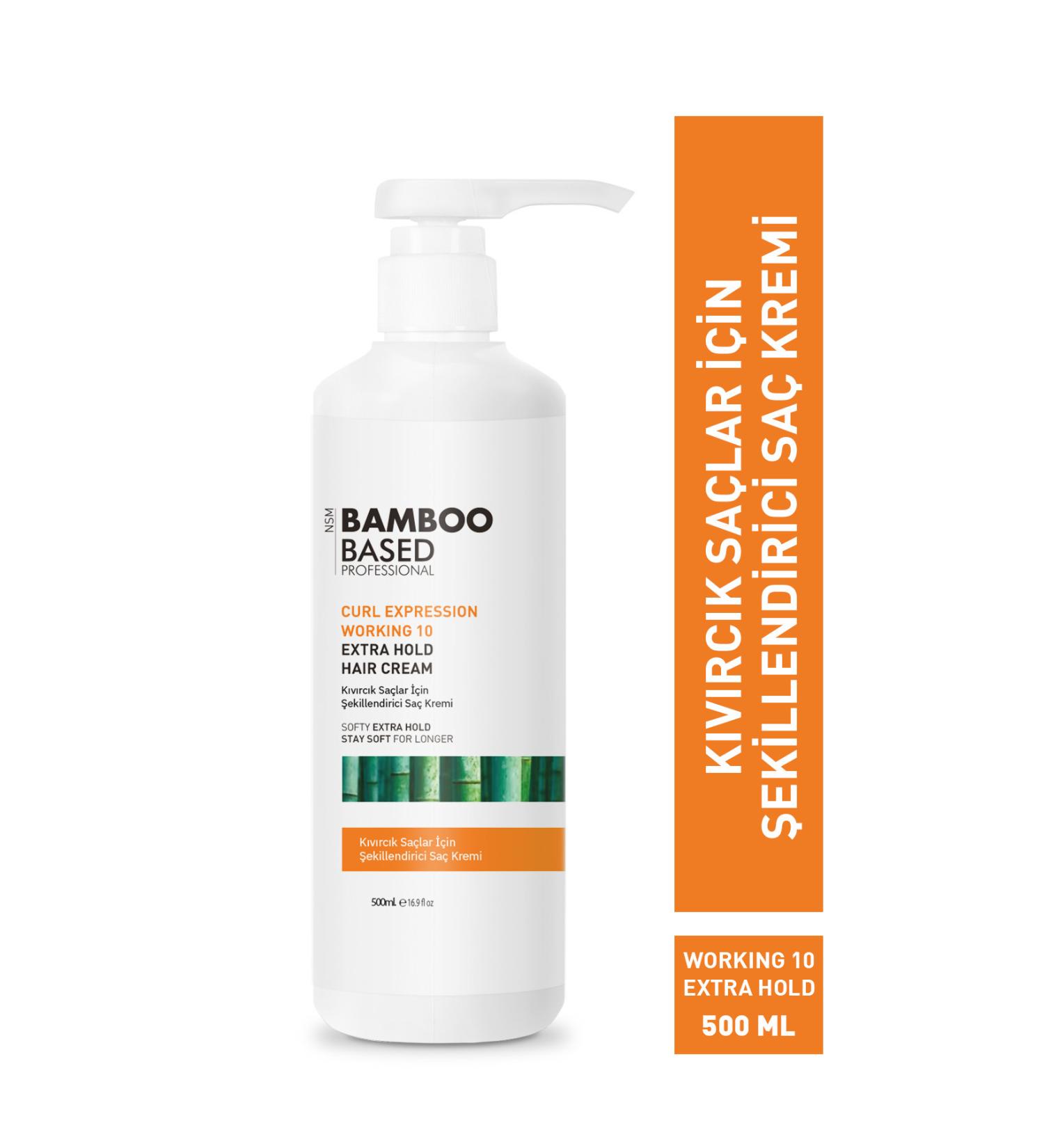 Bamboo Based Professional Styling Leave-In Curly Wavy Hair Care Cream 500ML