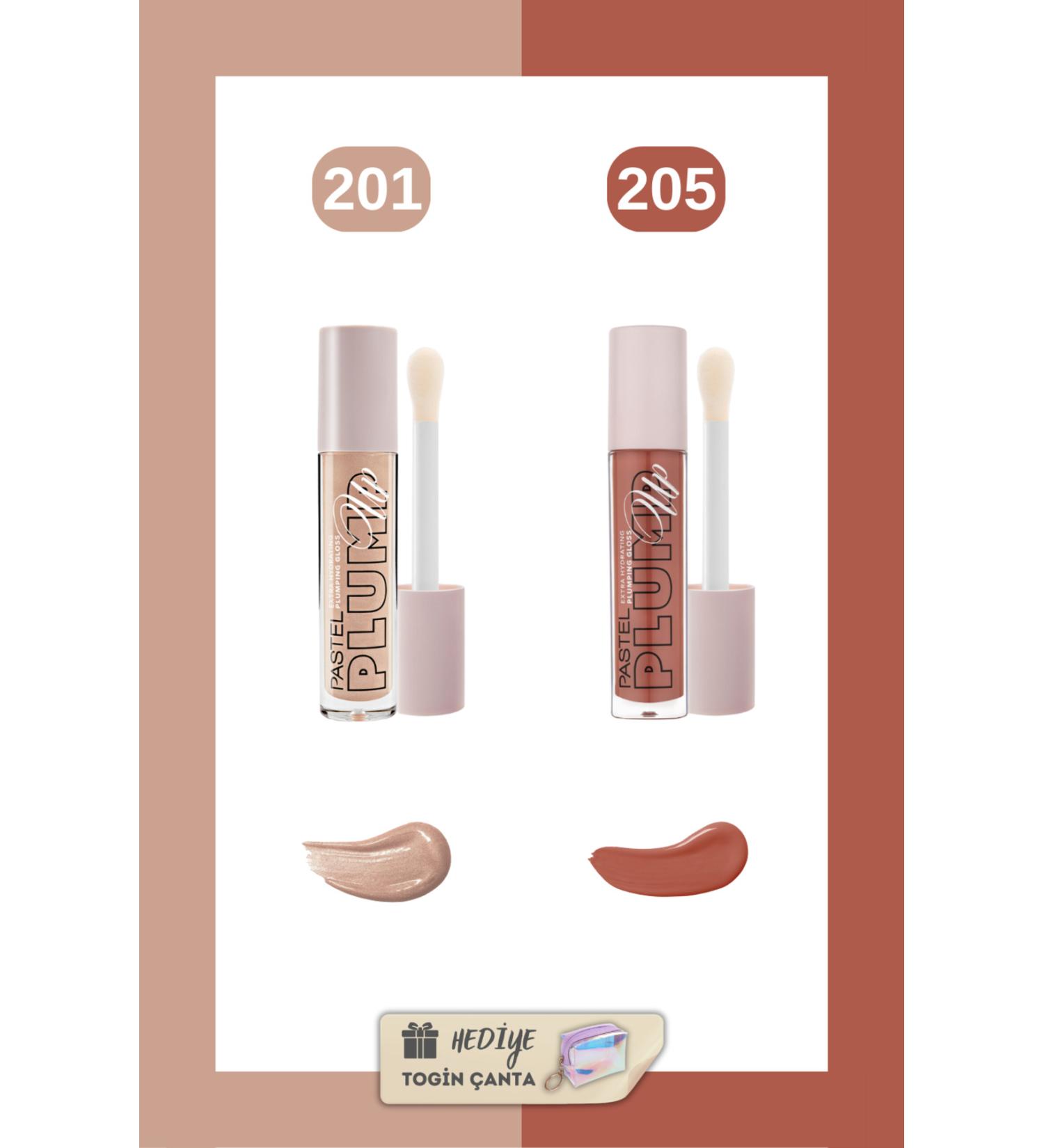 Pastel Plumping Lip Gloss Set - Plump Up 201 + 205 + Togin Bag - Buy Online on GoSupps.com