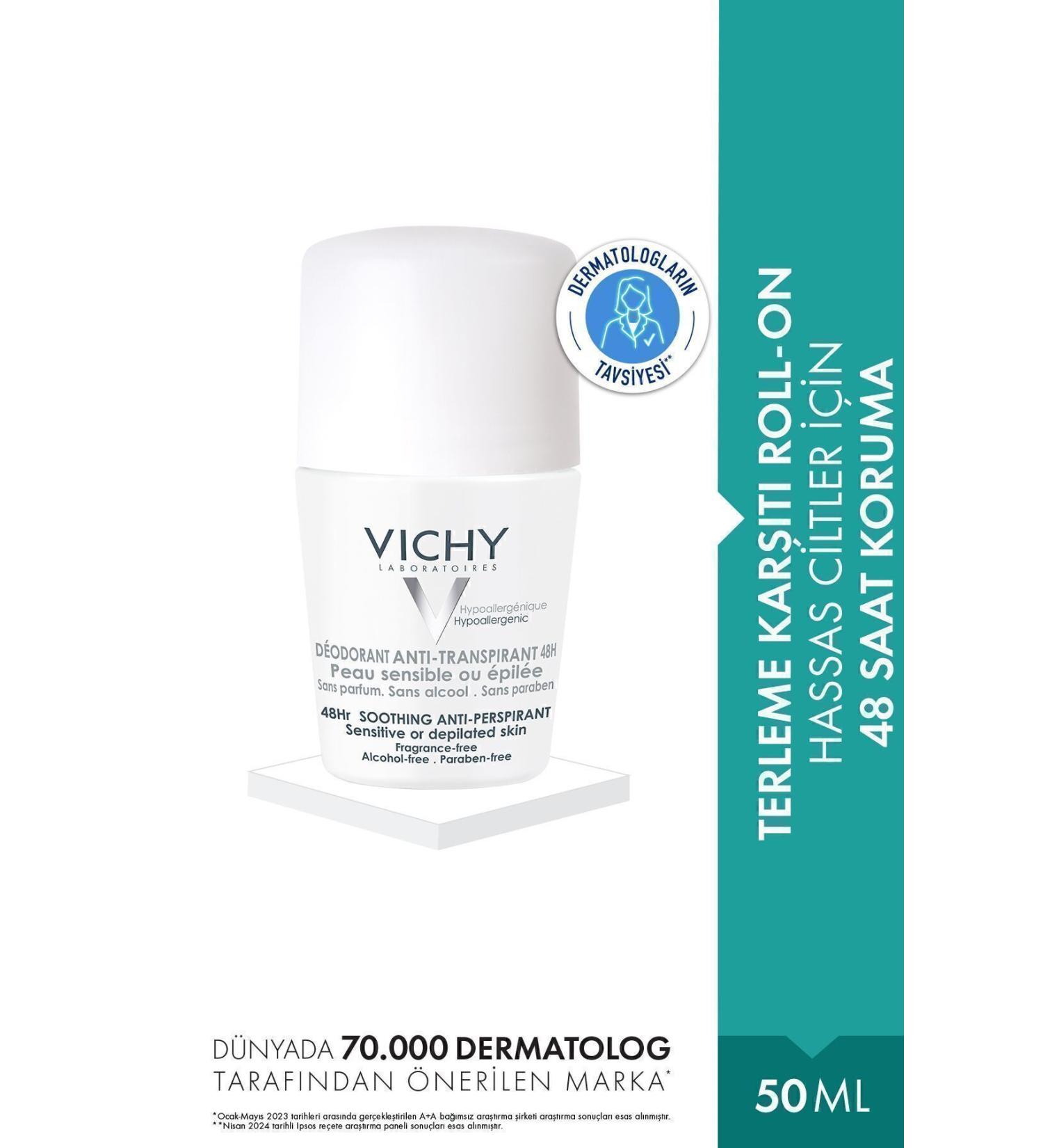Vichy 48 Hour Protection Anti-Perspirant Roll-On for Sensitive Skin 50 ml Passi.3848