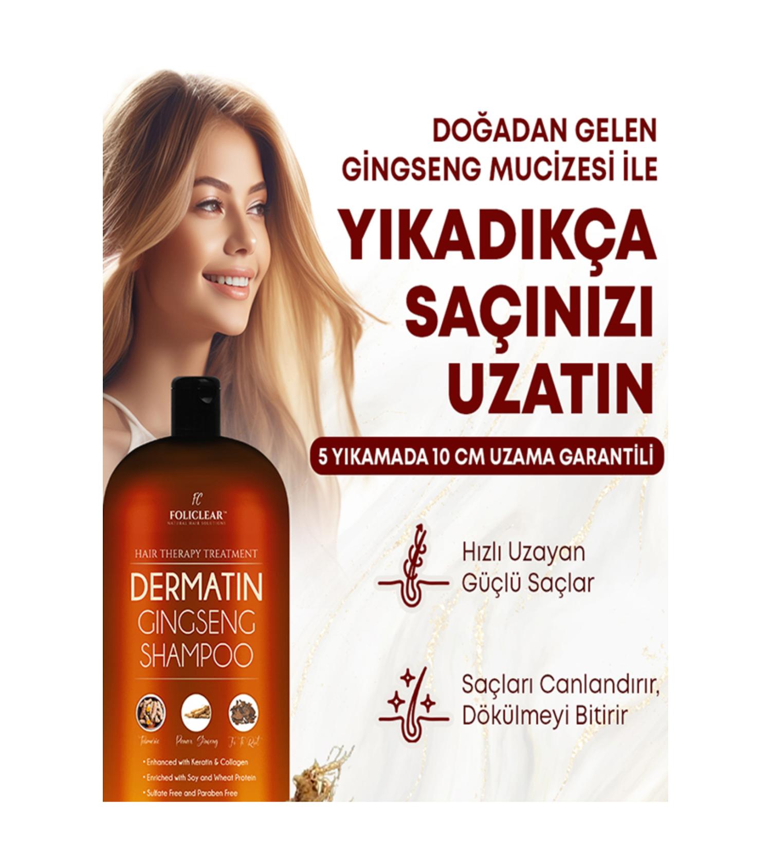 Personal ECZA With its effect of preventing shedding and prolonging the hair as it is washed Dermat n Gingseng Shampoo X 3 pieces