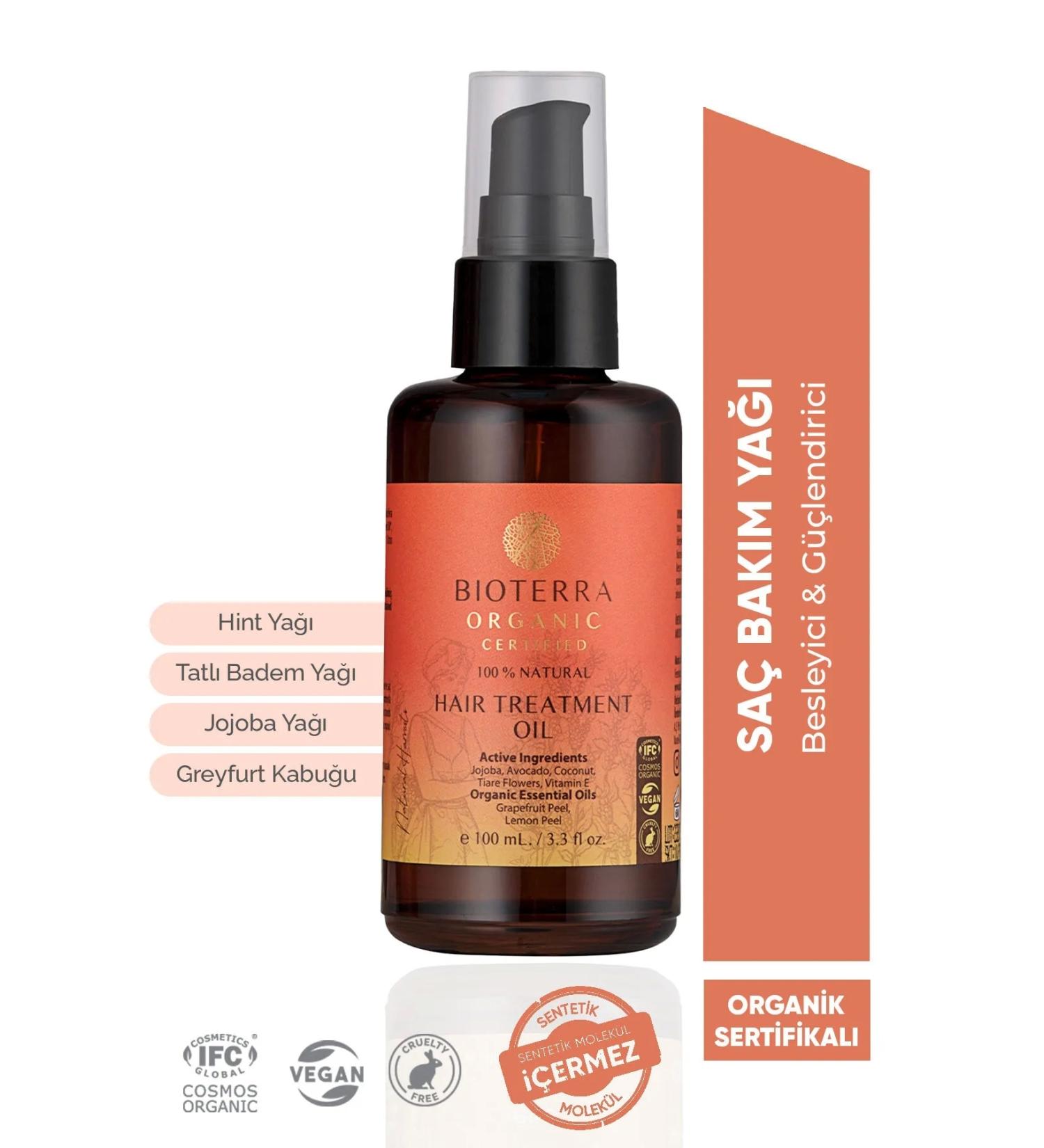 Bioterm Bioterra Organic Hair Care Oil Hair Treatment Oil 100 ml