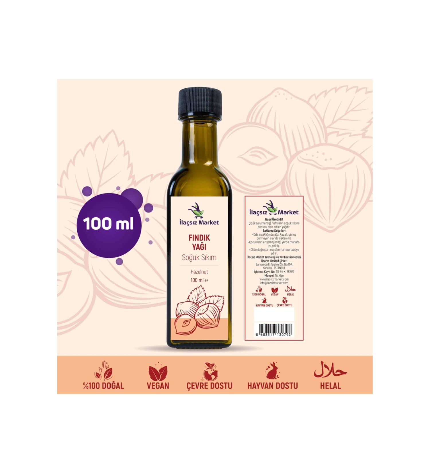 Drug-free Market Hazelnut Oil / 100 Ml
