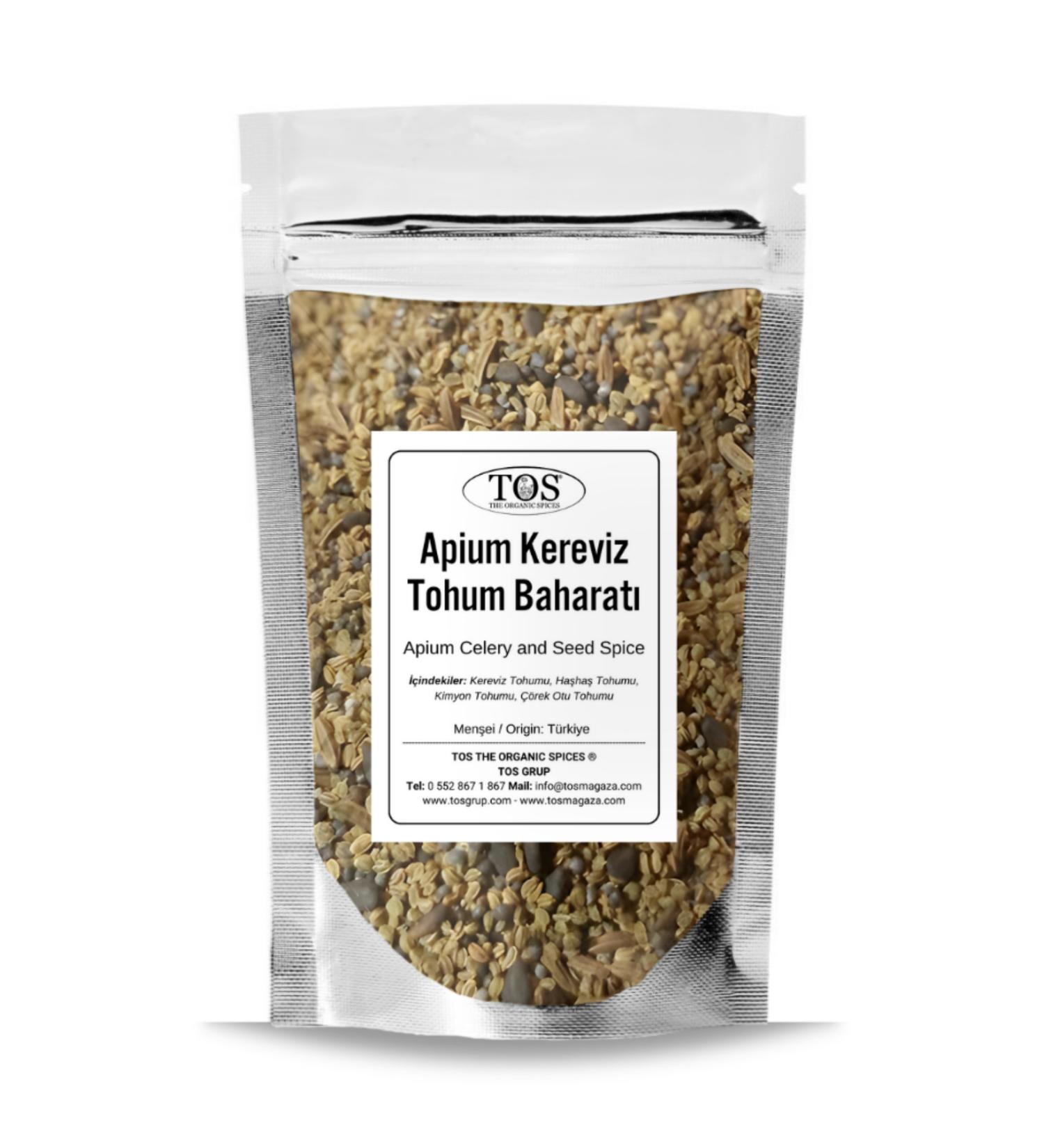 TOS The Organic Spices Apium Celery and Seed Spice 500 gr Apium Celery and Seed Spice - Premium Quality