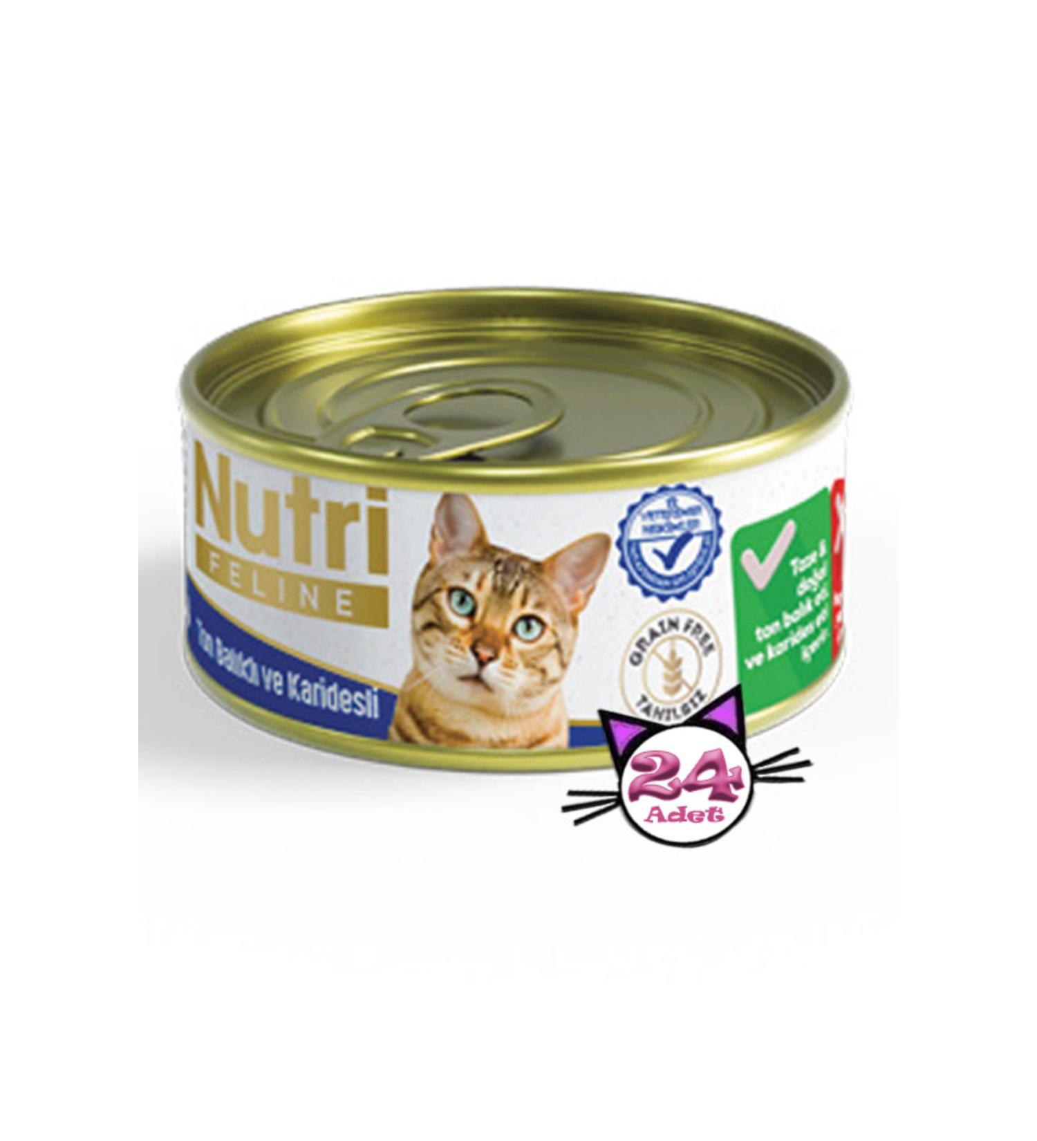 Nutri Feline 85gr Tuna Shrimp Grain-Free 24pcs Wet Cat Food