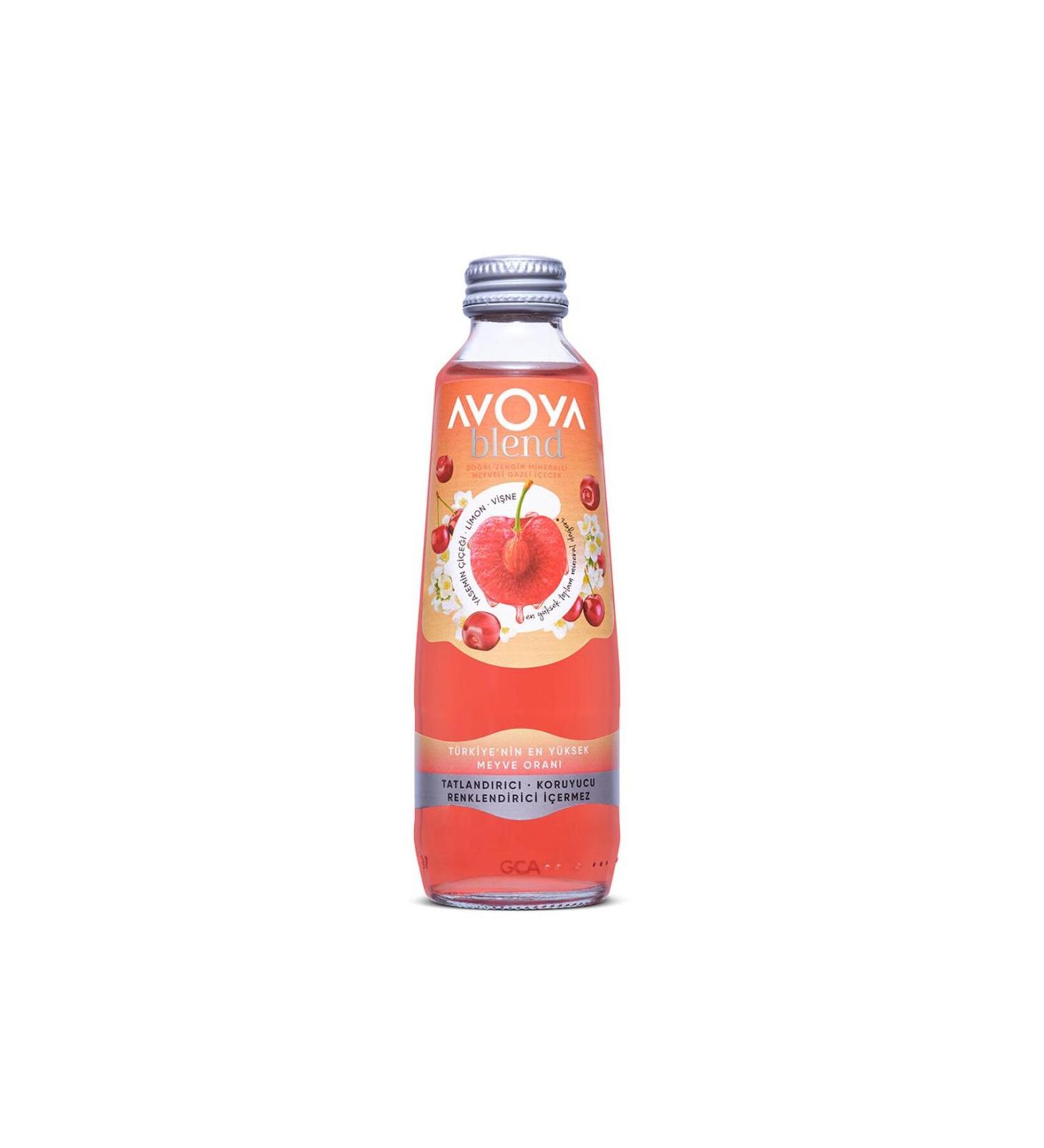 AVOYA 6-PACK BLEND SOUR CHERRY & LEMON FRUIT MINERAL WATER 250 ML