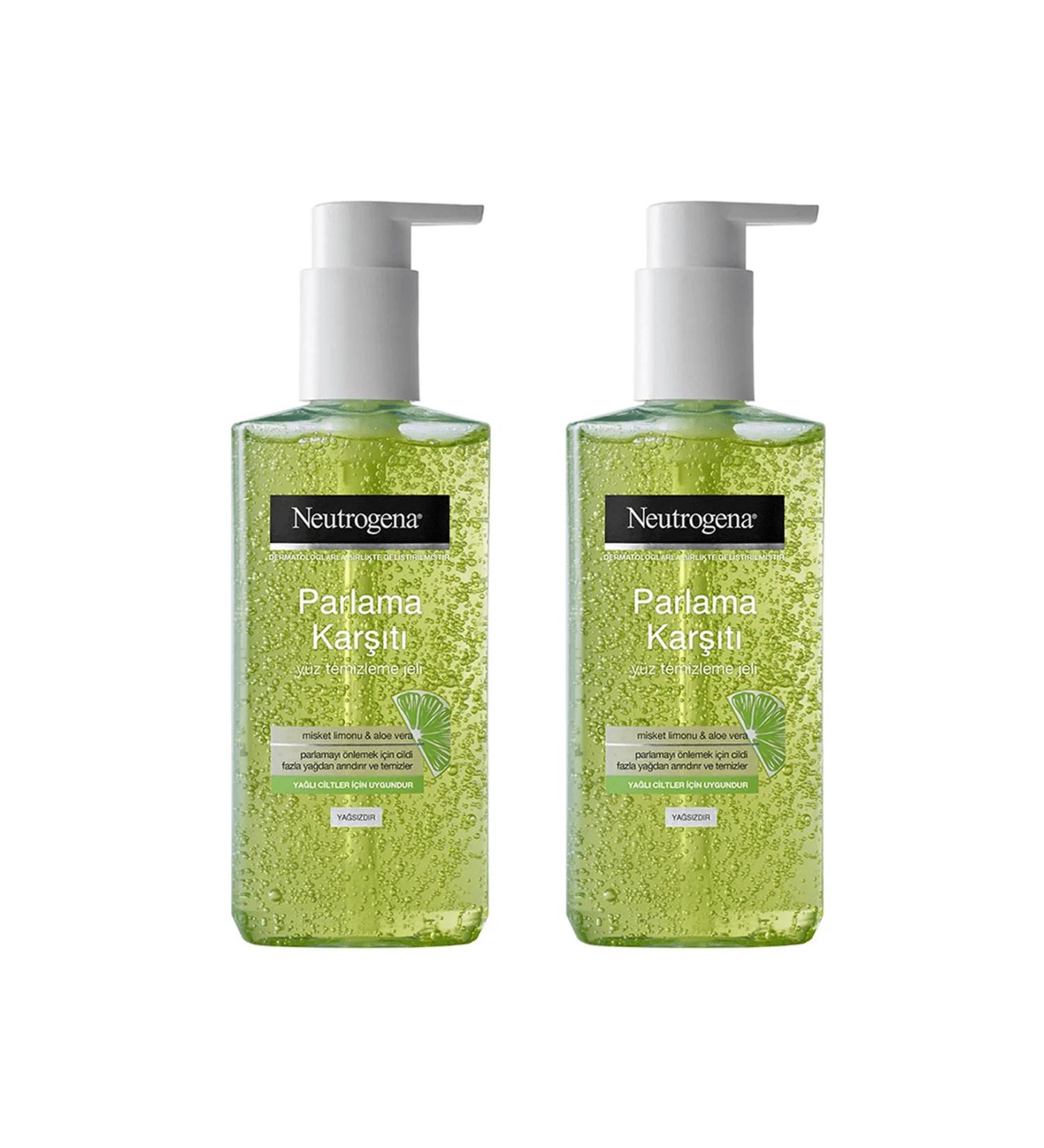 Neutrogena Anti-Shine Facial Cleansing Gel 200 ml 2 Pieces