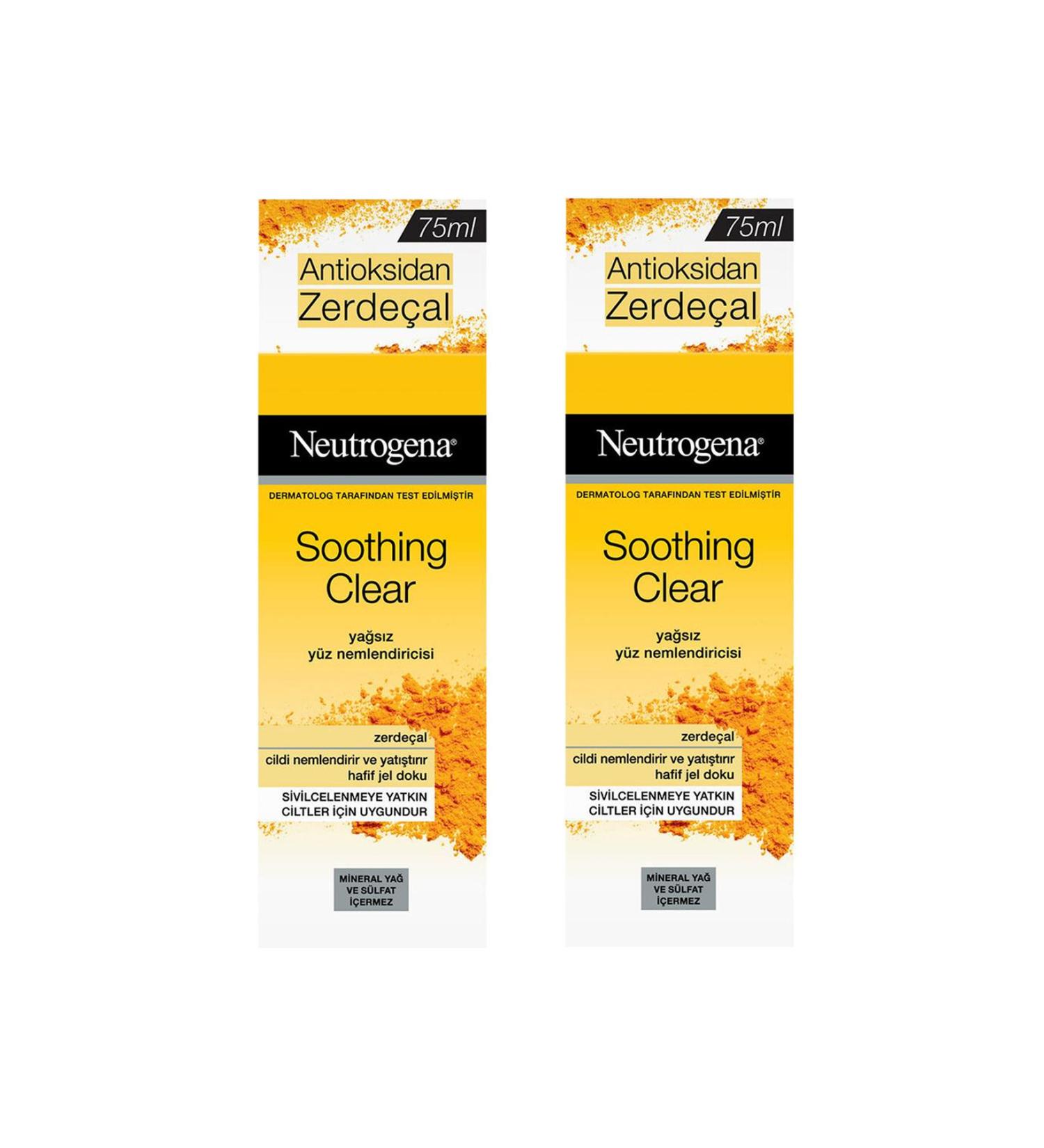 Neutrogena Soothing Clear Oil-Free Moisturizer 75 ml 2 Pieces