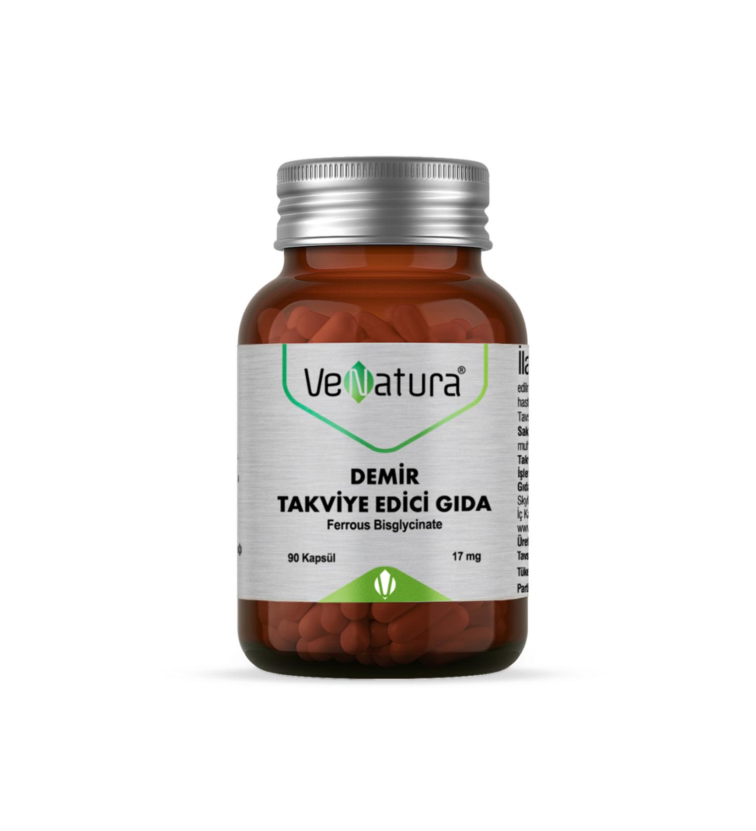 Venatura Iron Bisglycinate Food Supplement 90 Capsules