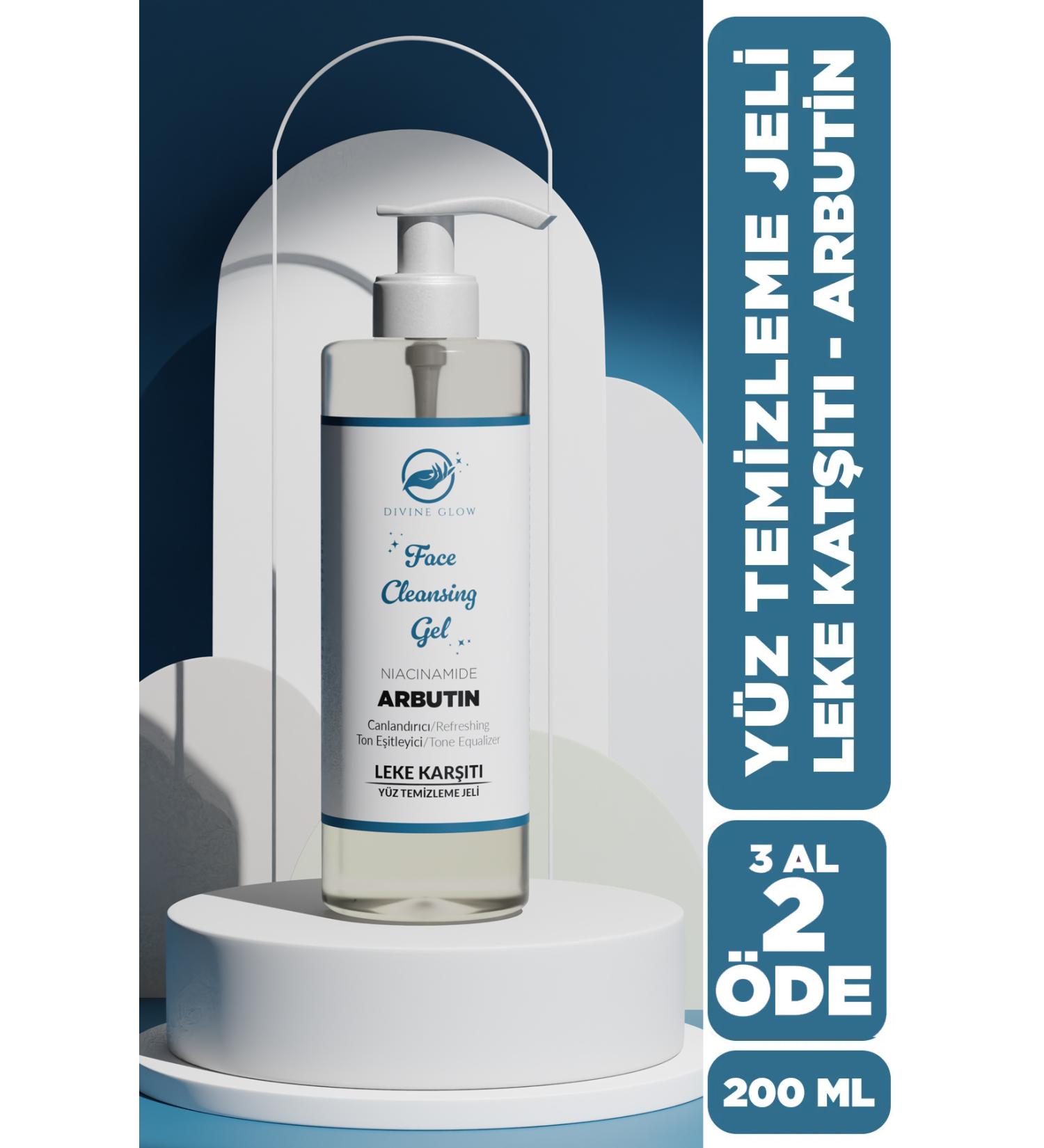 Divine Glow Arbutin & Niacinamide Tone Equalizing Facial Cleansing Gel 200 Ml Facial Cleanser - Buy Online on GoSupps.com