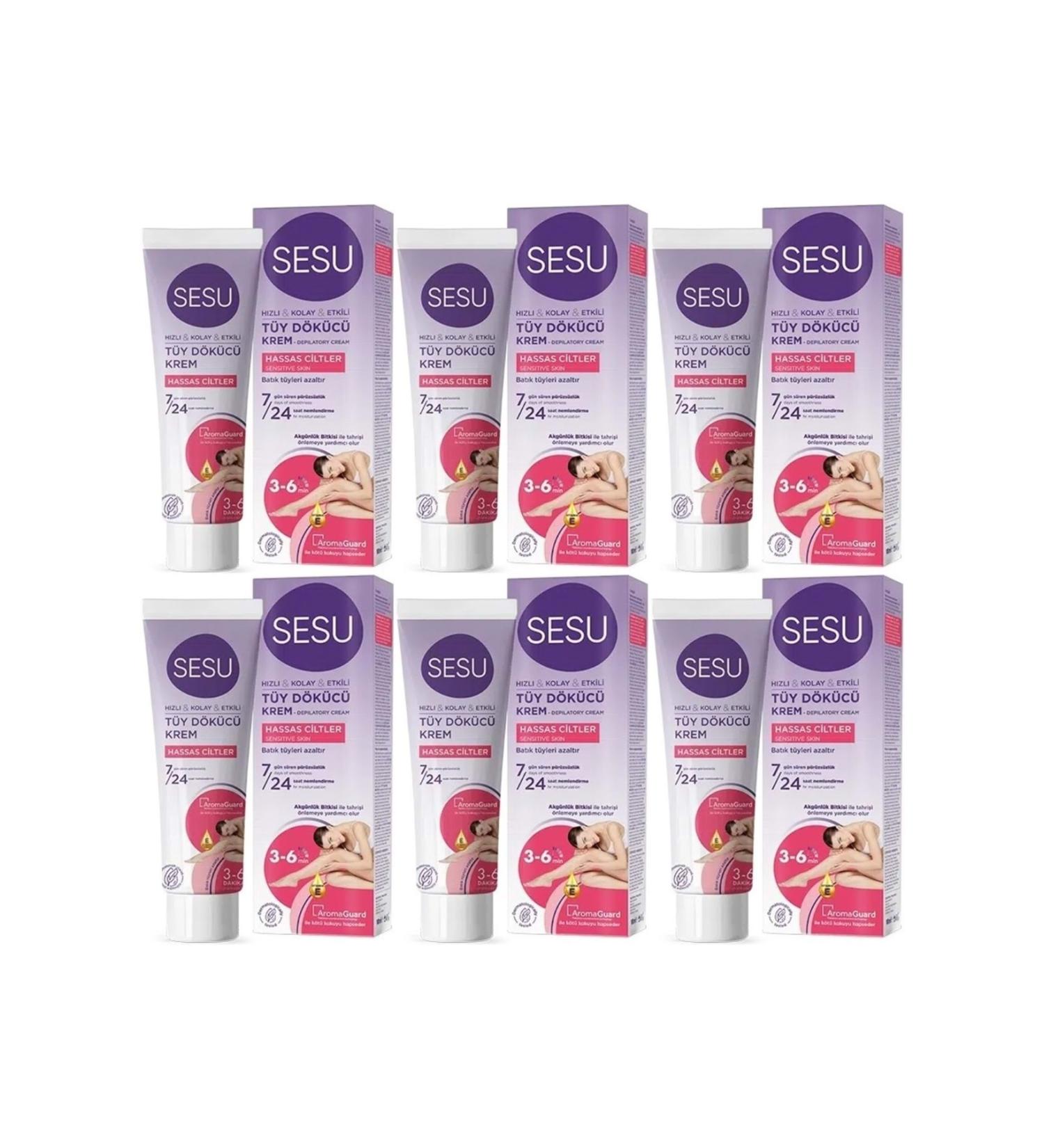 Sesu (LTD) Sesu Hair Removal Cream 100ML Sensitive Skin (Set of 6) (SINGLE)
