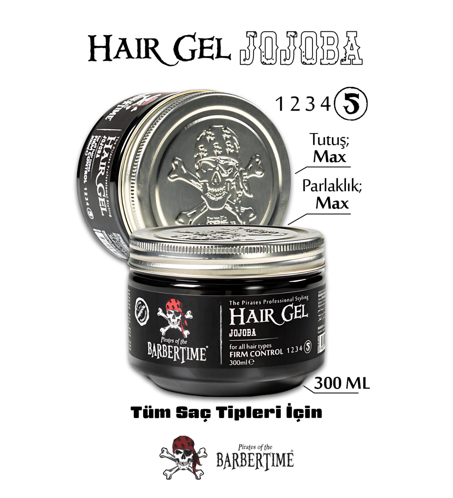 Barbertime Hair Gel Jojoba - Jojoba Essence Hair Gel 300 ml - Buy Online on GoSupps.com