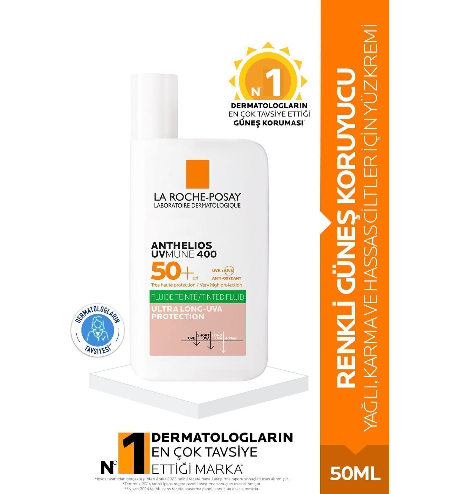 La Roche Posay Protective Tinted Sun Cream Against Skin Aging and Blemish Appearance spf50 50 ml Passi.3677