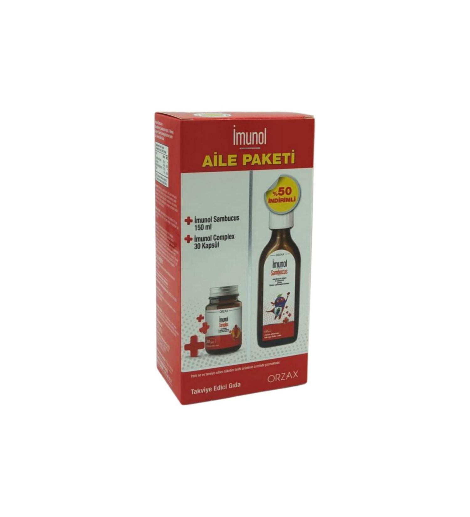 Orzax Imunol Complex 30 Tablets Imunol Sambucus 150 ml Family Pack