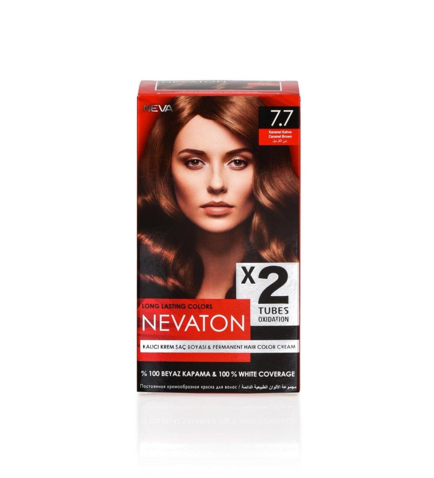 Nevaton 2 Hair Dye 7.7 Caramel Brown