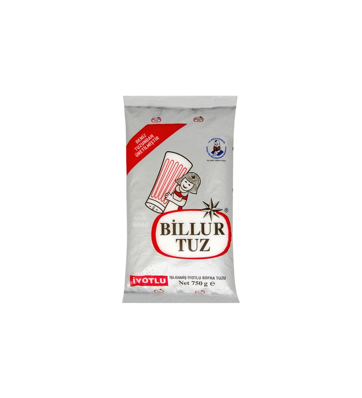 Billur Salt Iodized Table Salt (750 g) x4 Pieces