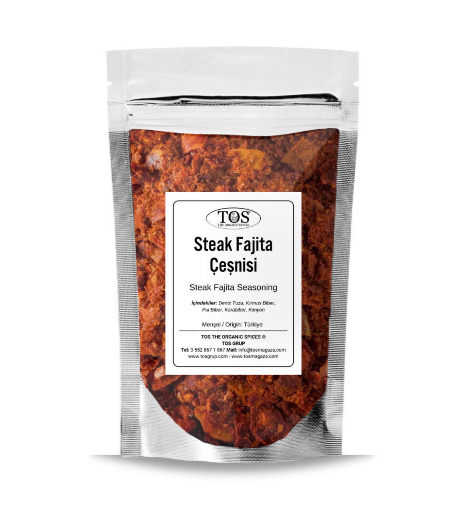 TOS The Organic Spices Steak Fajita Seasoning 500 gr Steak Fajita Seasoning - Premium Quality | Spice Mix