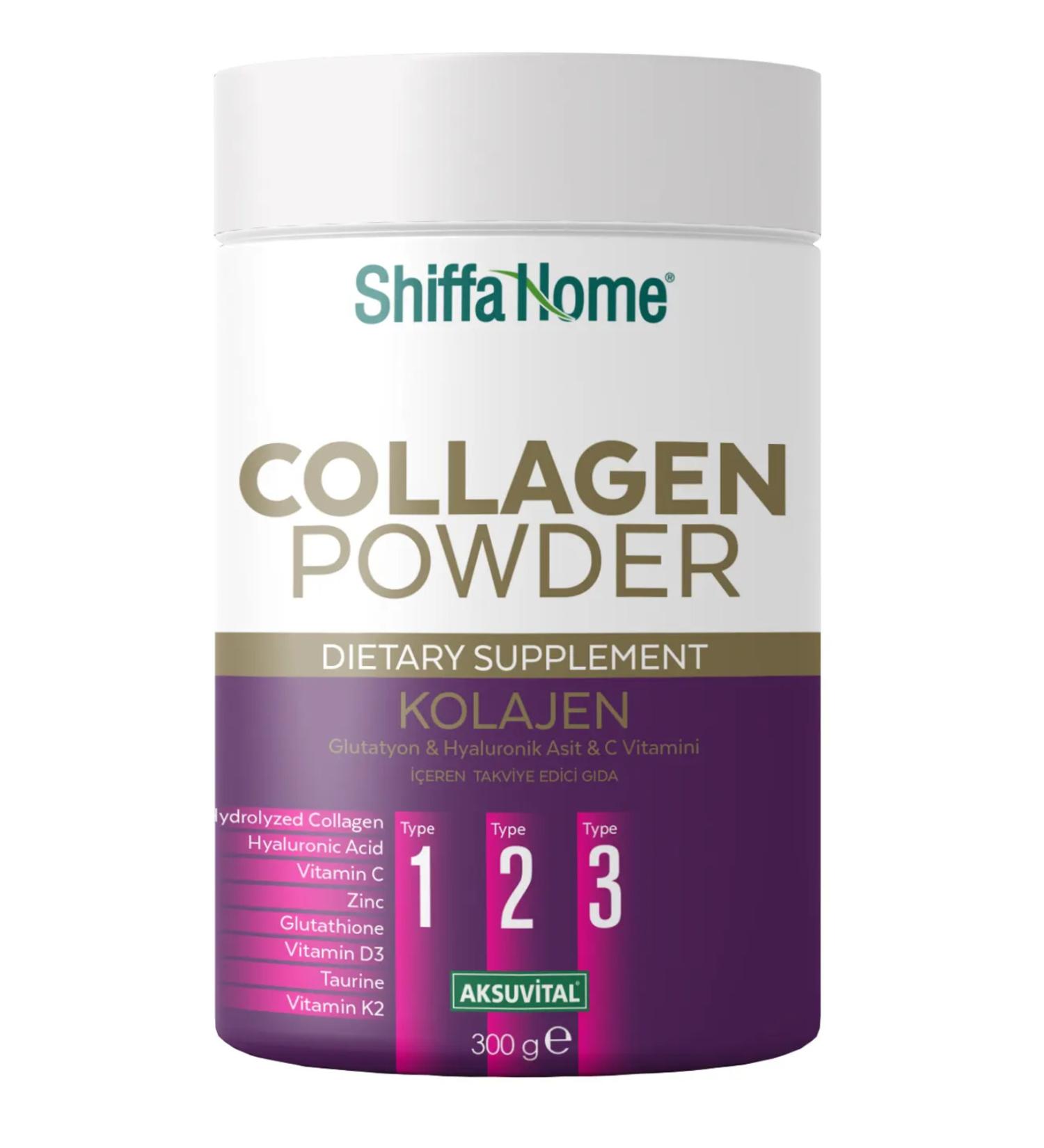 Shiffa Home Collagen Glutathione & Hyaluronic Acid & Vitamin C Supplementary Food 300gr