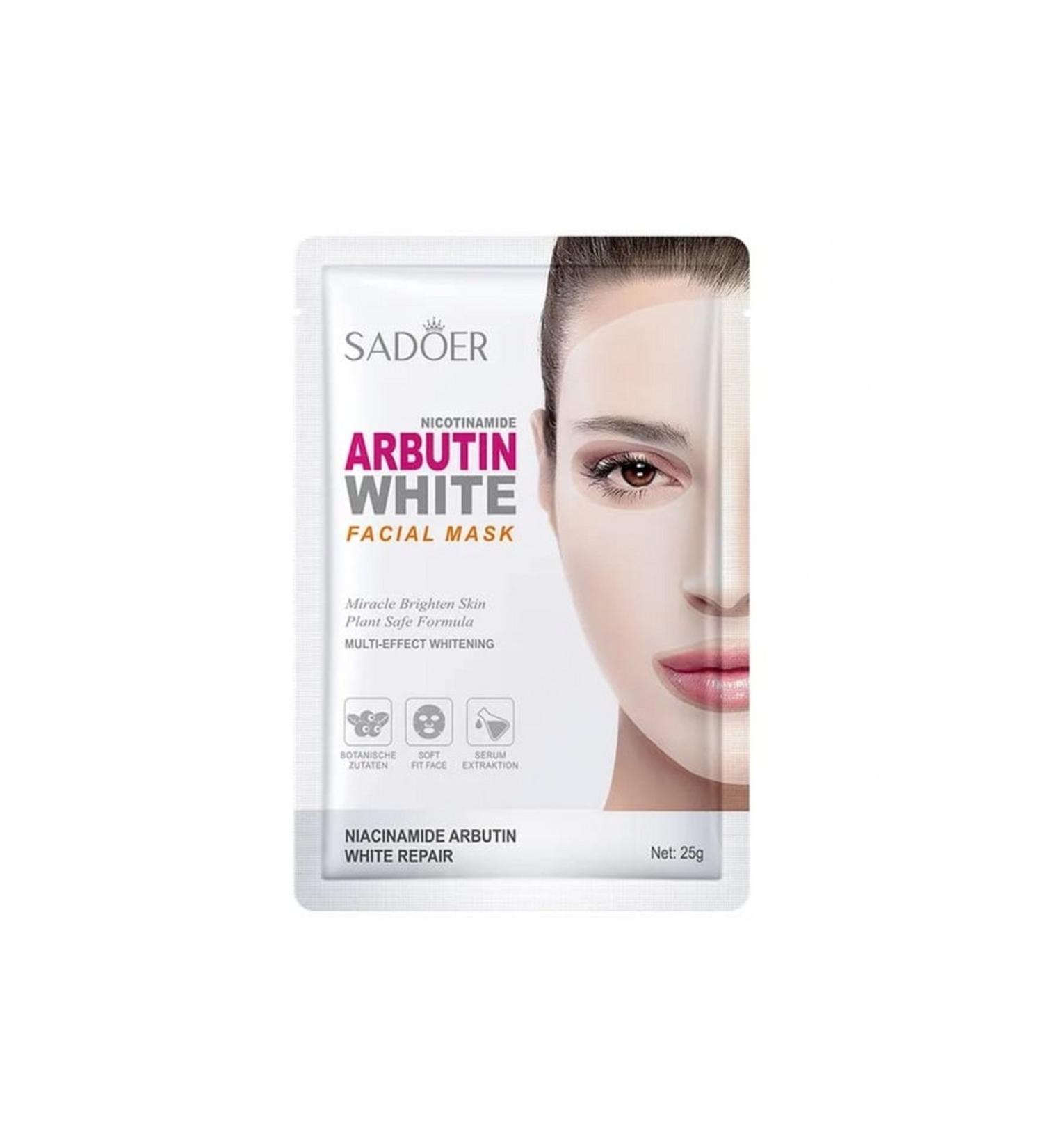 SADOER Nicotinamide Arbutin White Face Mask - Buy Online on GoSupps.com