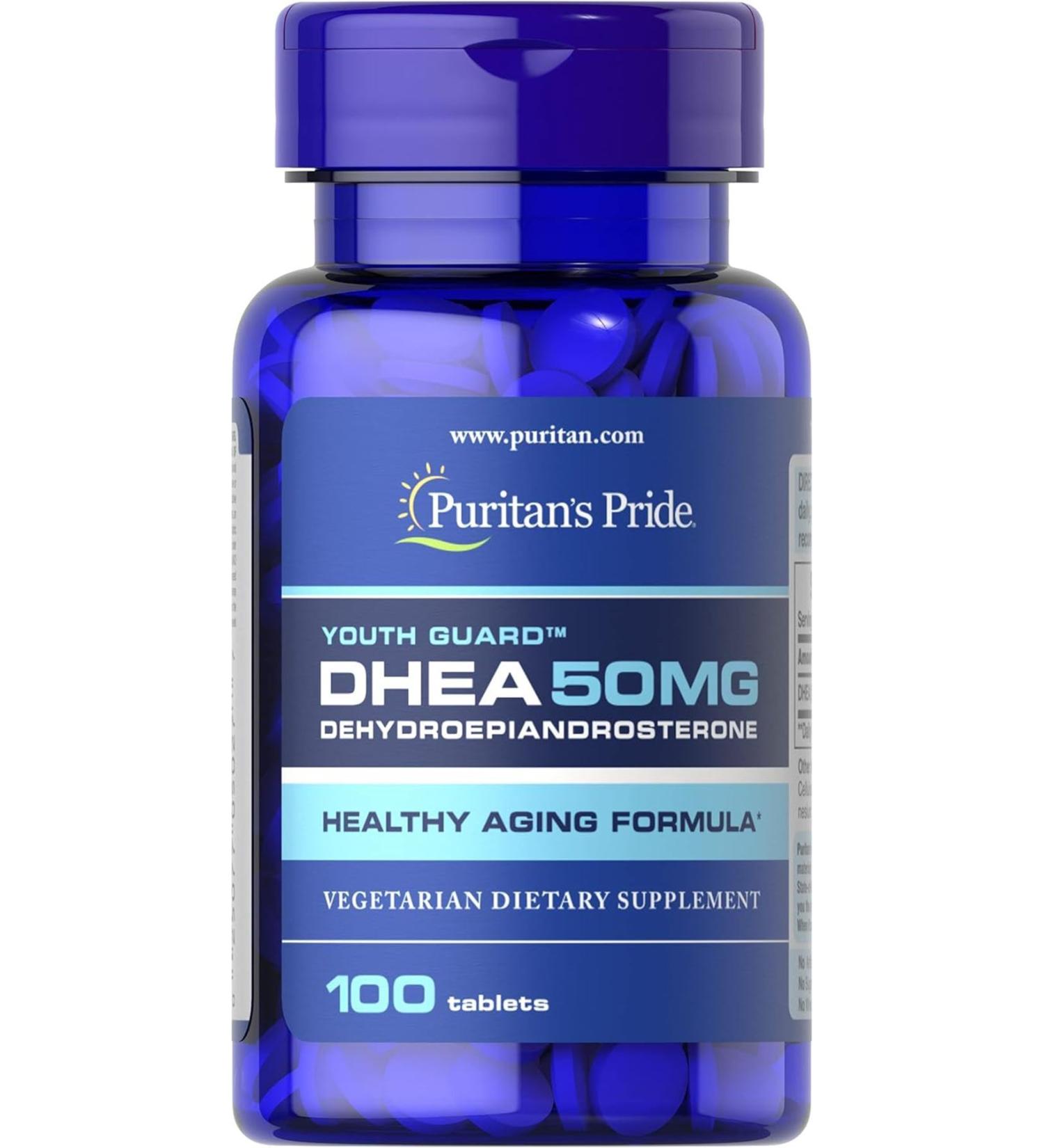 Puritan's Pride Dhea 50 Mg 100 Tablets - Buy Online on GoSupps.com
