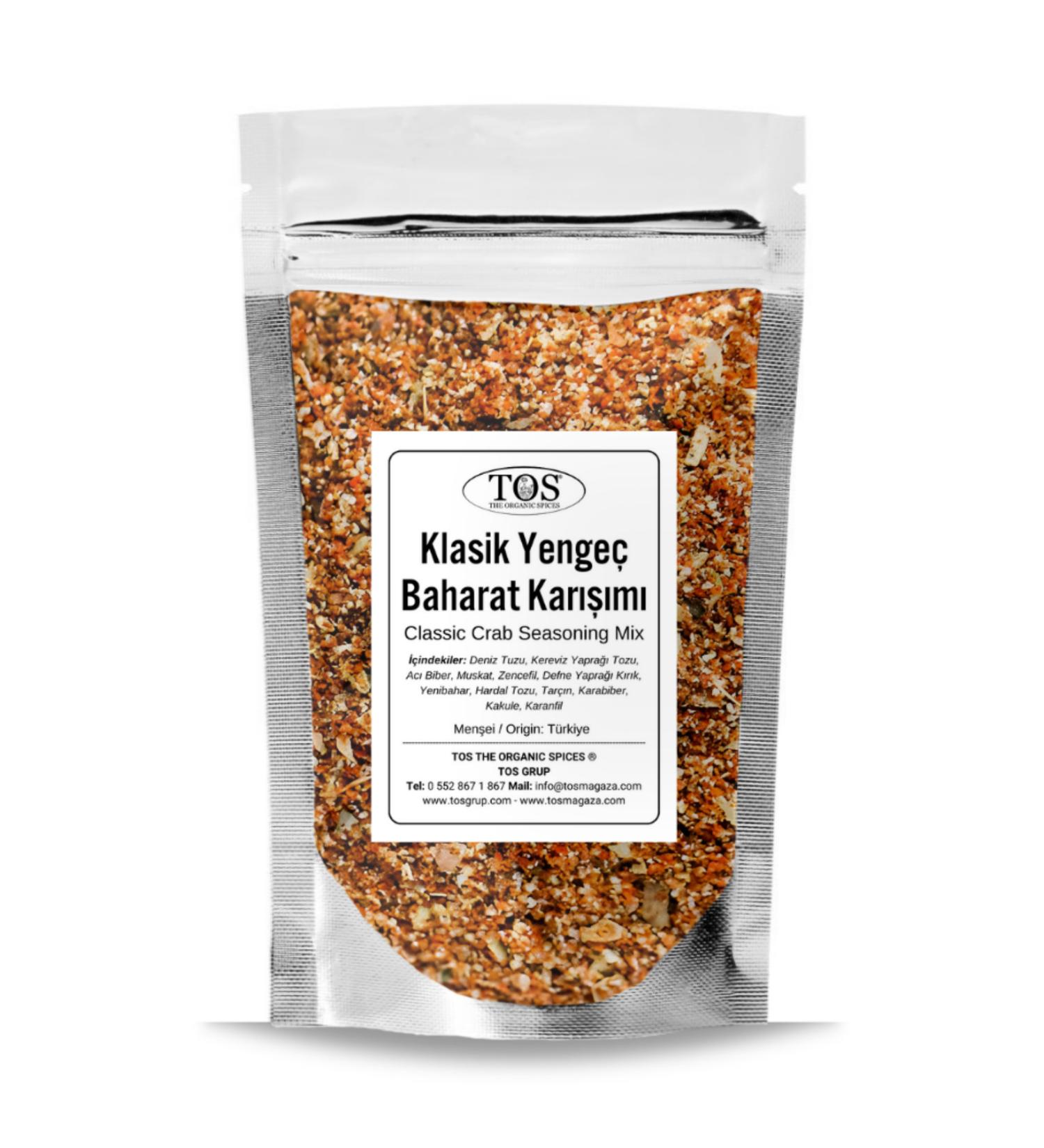 TOS The Organic Spices Classic Crab Spice Blend 250 gr Classic Crab Spice Blend - Premium Quality | Spice Mix