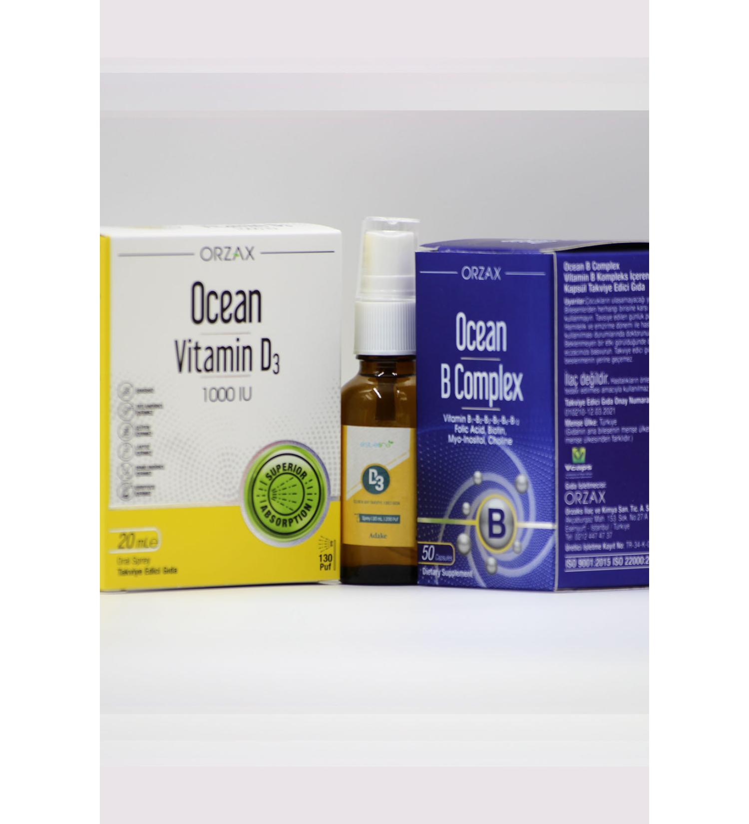 Ocean Product Package: Ocean Vitamin D3 Spray Ocean B Complex and D3 Spray