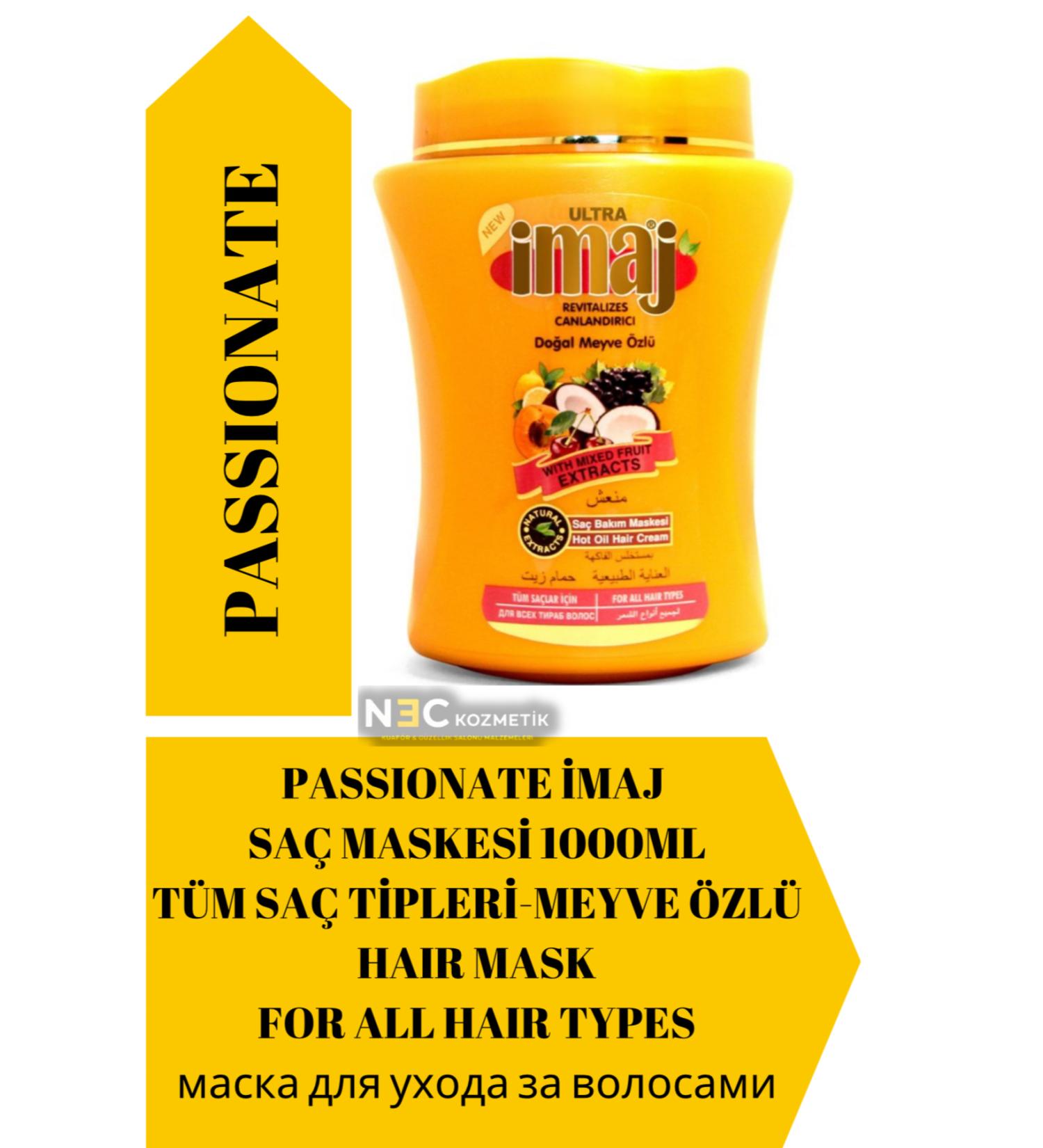 Imaj Passionate Hair Mask Imaj Natural Fruit Extract Large Size 1000 ml
