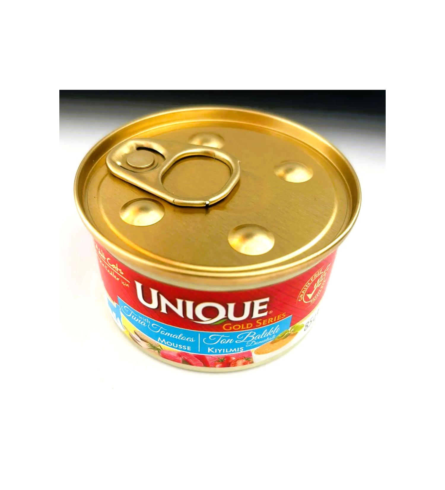 Unique Gold Series Cat Mousse Minced Tuna Tuna Grain-Free Cat Canned Food 85 Gr X 6 Pieces