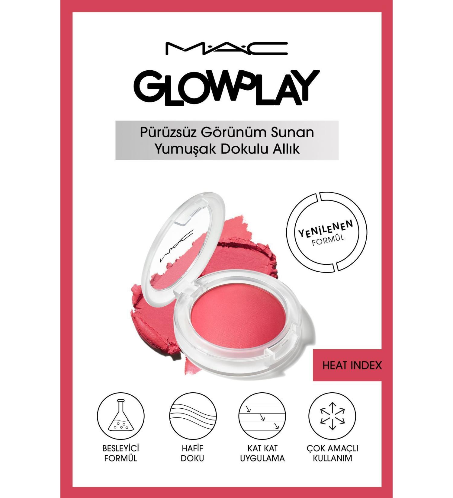 Mac Illuminating Light Textured Blush That Offers a Smooth Appearance - Heat Index 7.3 G Demb.2697