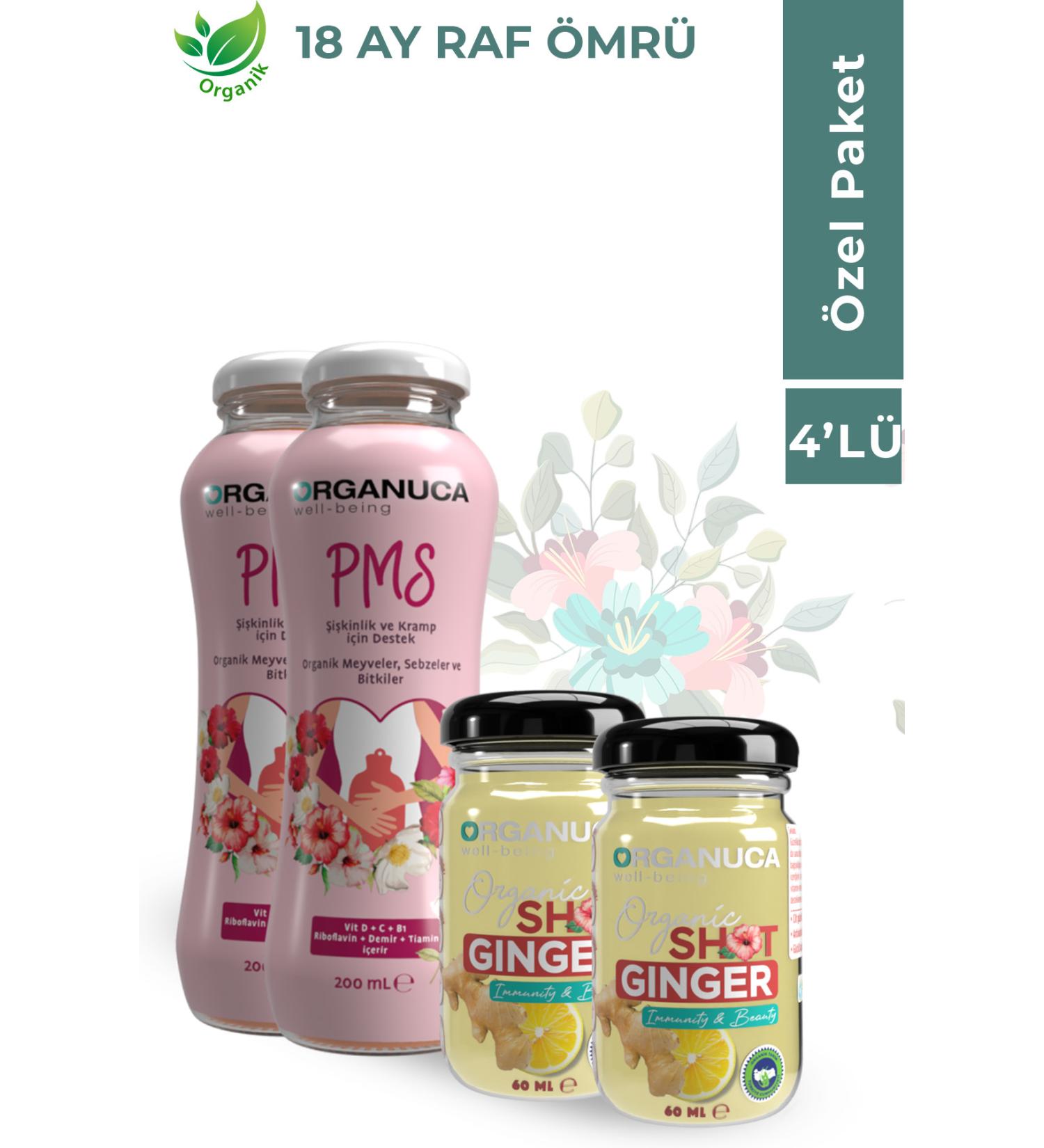 Organuca Organic Content Pms and Organic Beauty Ginger Shot Special Day Package - Buy Online on GoSupps.com