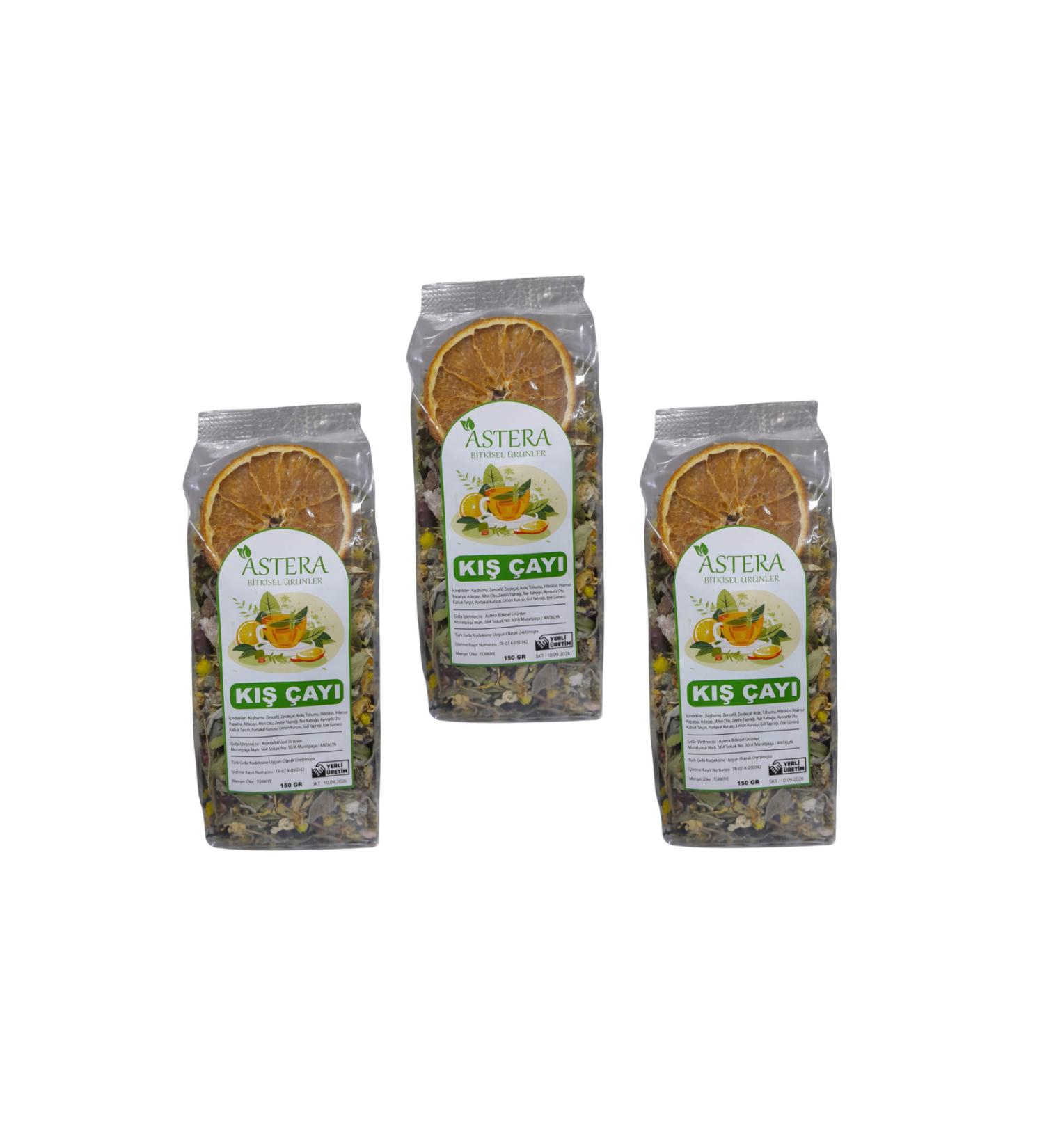 ASTERA 3 Pieces * Winter Tea Lux 150 Gr (New Crop Production)