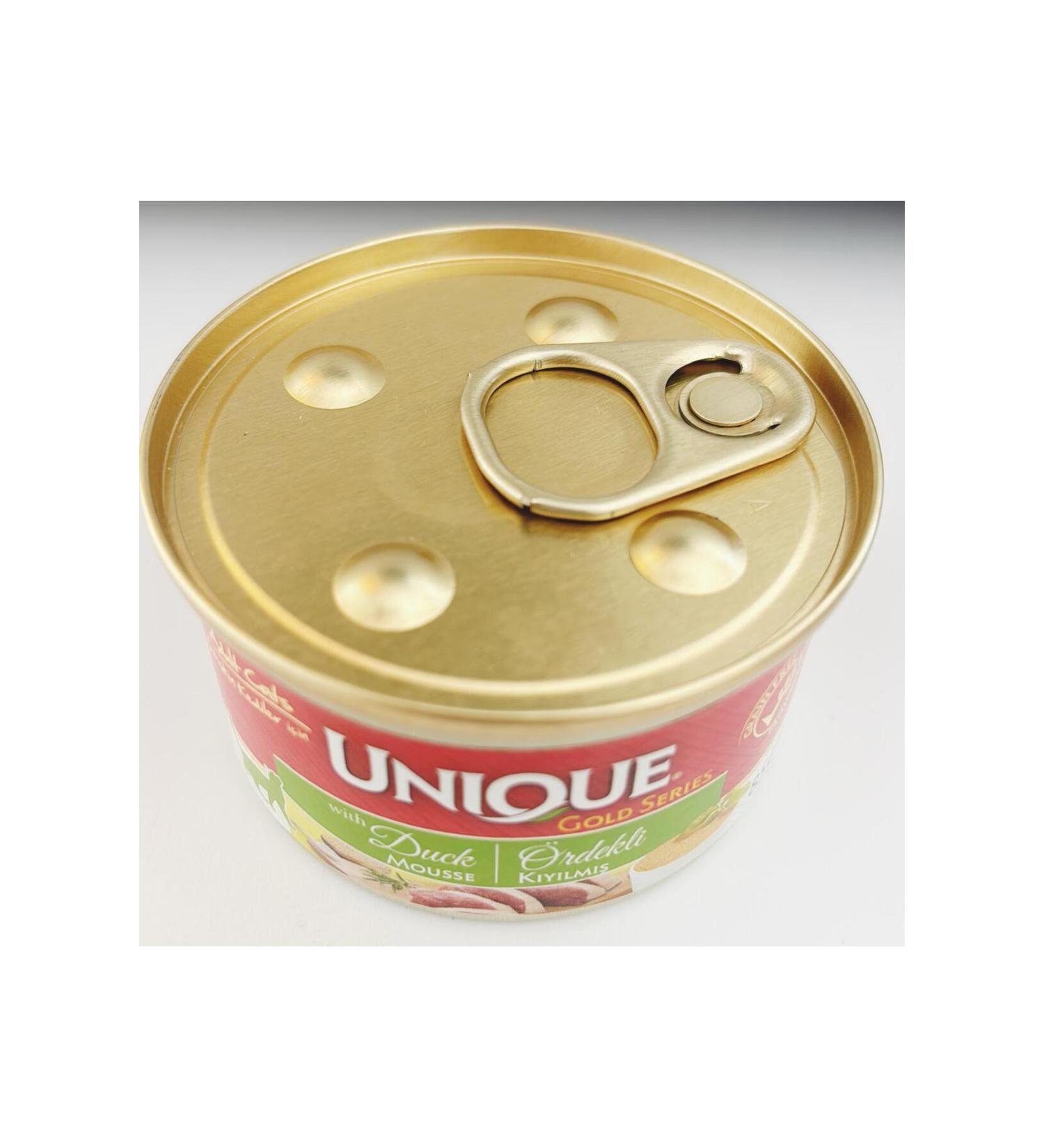 Unique Gold Series Mousse Grain-Free Cat Canned Food with Minced Duck 85 Gr X 6 Pieces