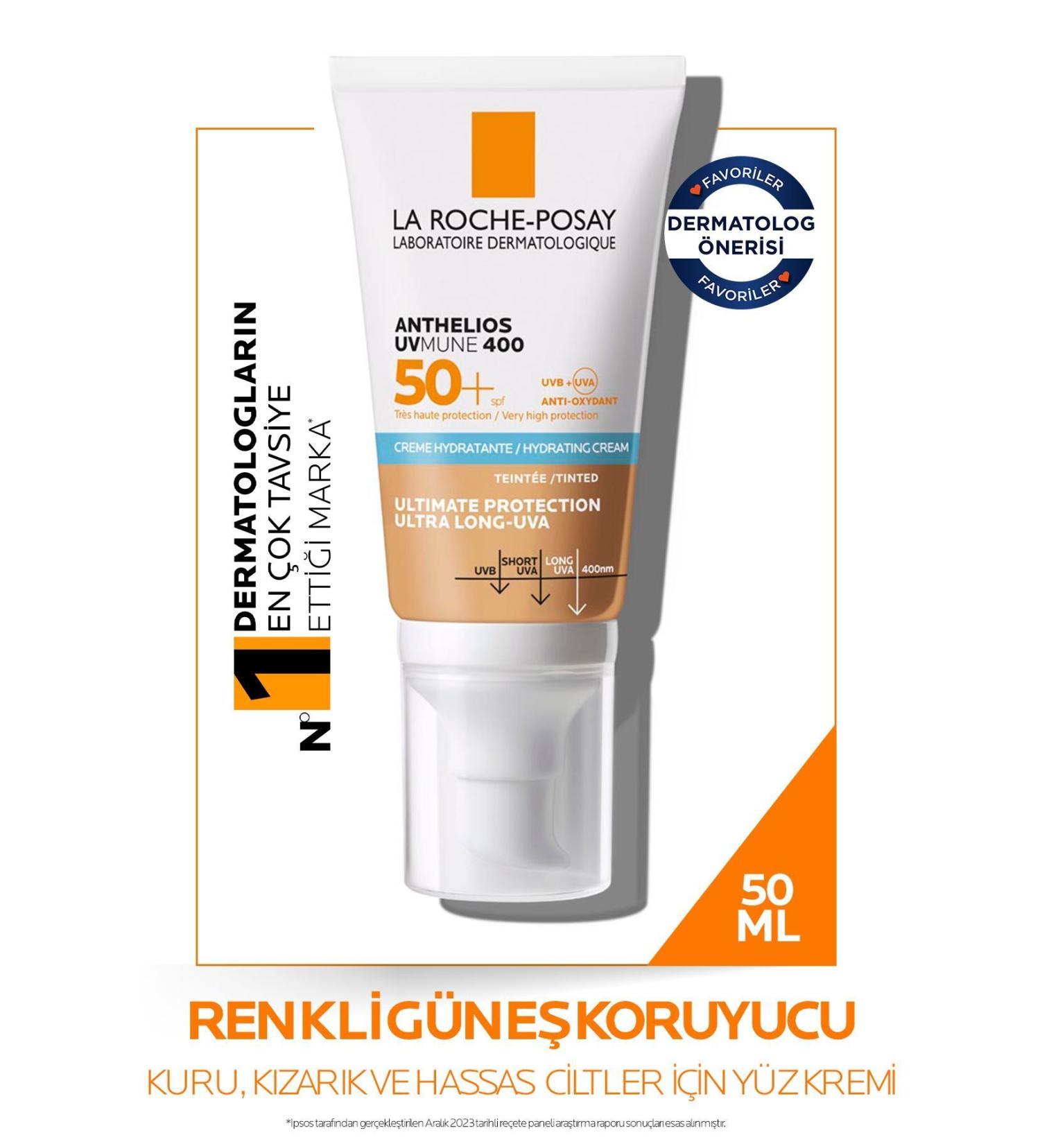 La Roche Posay Moisturizing Revitalizing Tinted Sun Cream for Lifeless and Dry Skin - SPF50+ 50 ML Passi.3643
