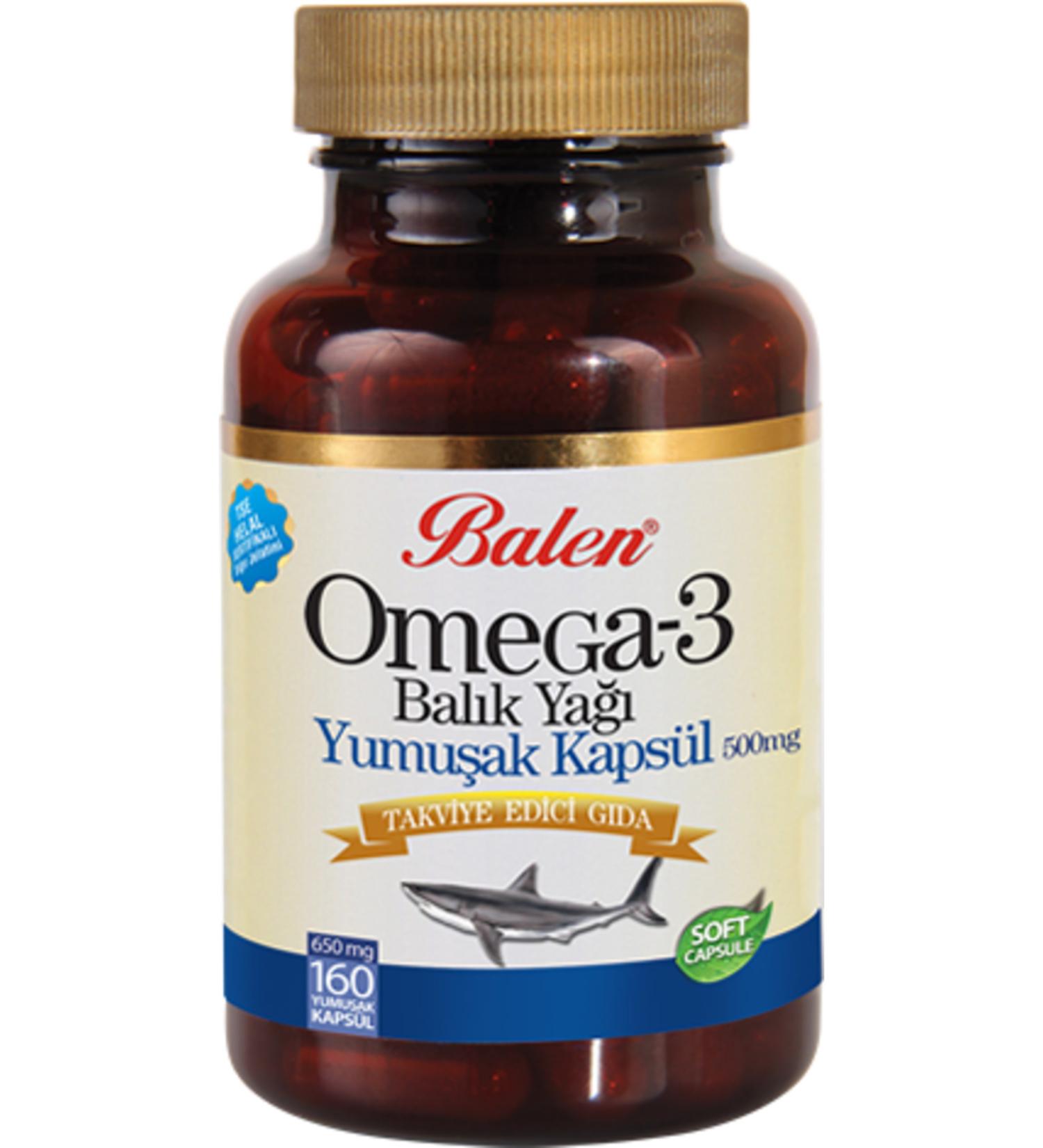 Balen Omega 3 Fish Oil Softgel 650 Mg* 160