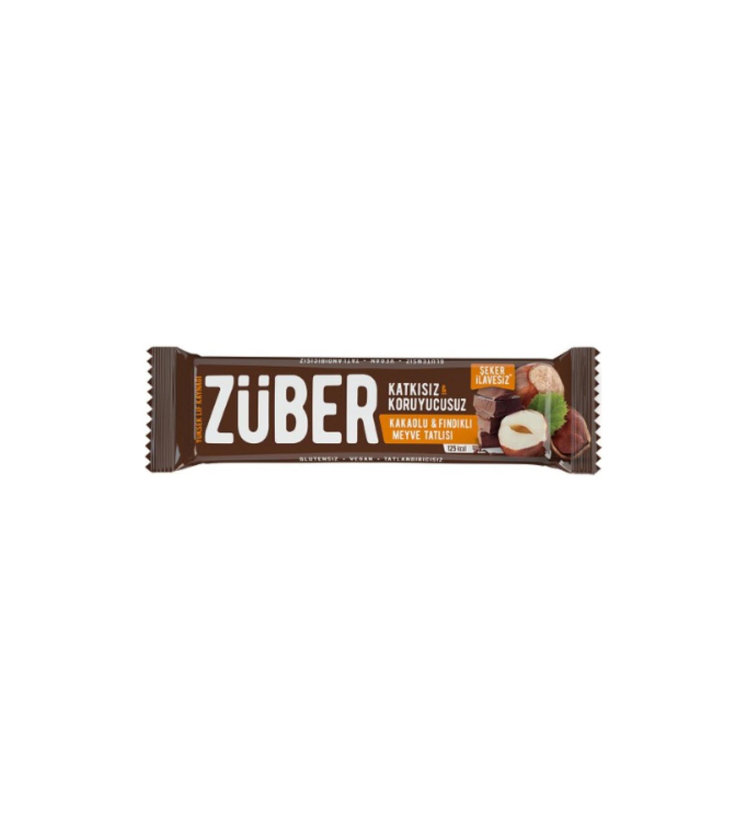 Z ber Cocoa & Hazelnut Fruit Bar (40 g) x6 Pieces