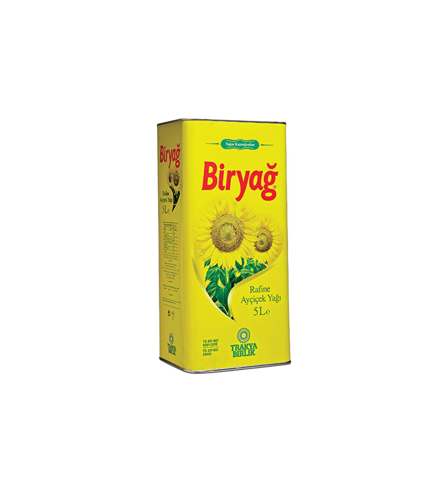 Birya Birya Sunflower Oil Tin (5 L) x4 Pieces