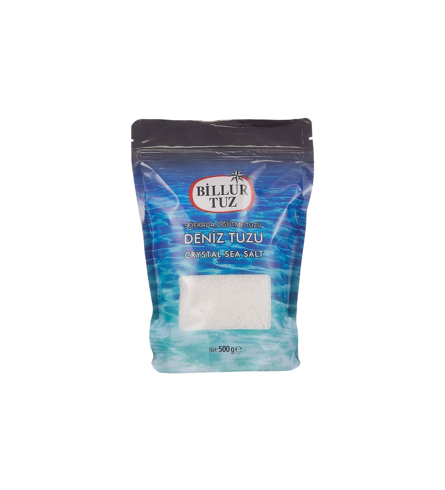 Billur Salt Table Grinding Sea Salt Doypack (500 g) x6 Pcs
