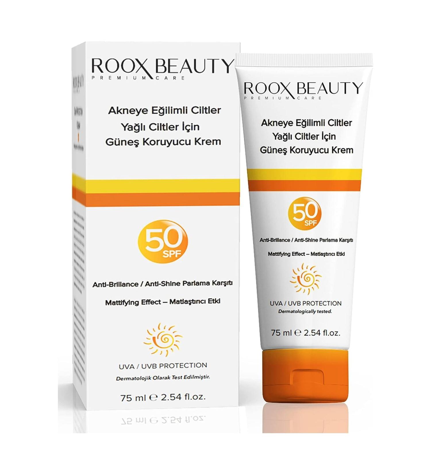 Oily Skin Special Sun Cream - Anti-Stain & Anti-Shine - SPF 50 Factor Protection 75 ML