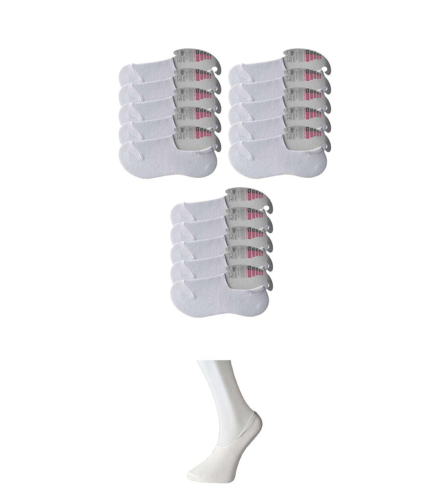 Skygo White Women's Ballerina Socks 15 pairs