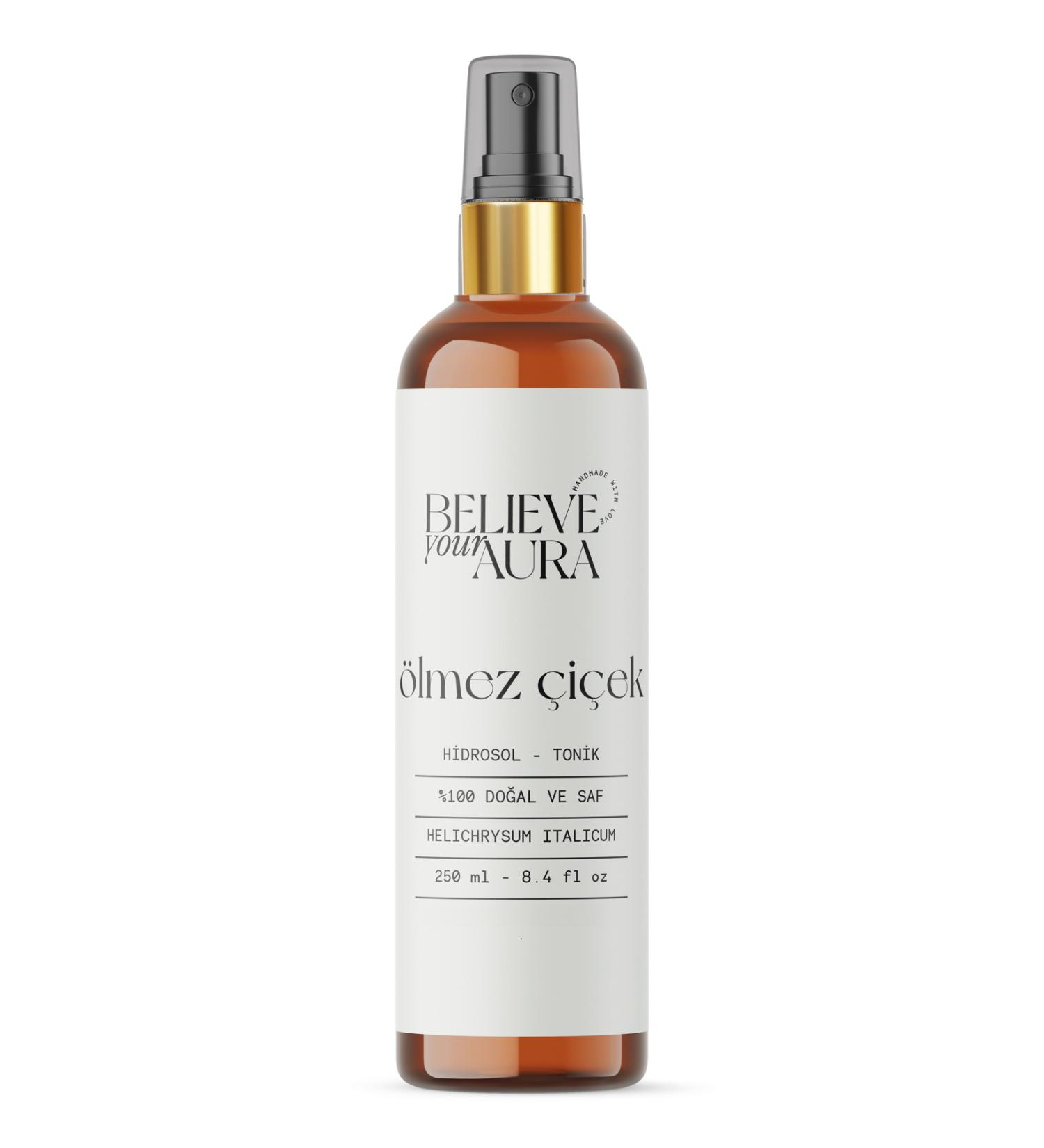 Believe Your Aura Immortelle Golden Herb Water 0 Pure And Natural Anti Aging Refreshing Revitalizing Tonic - 250 ml - Buy Online on GoSupps.com