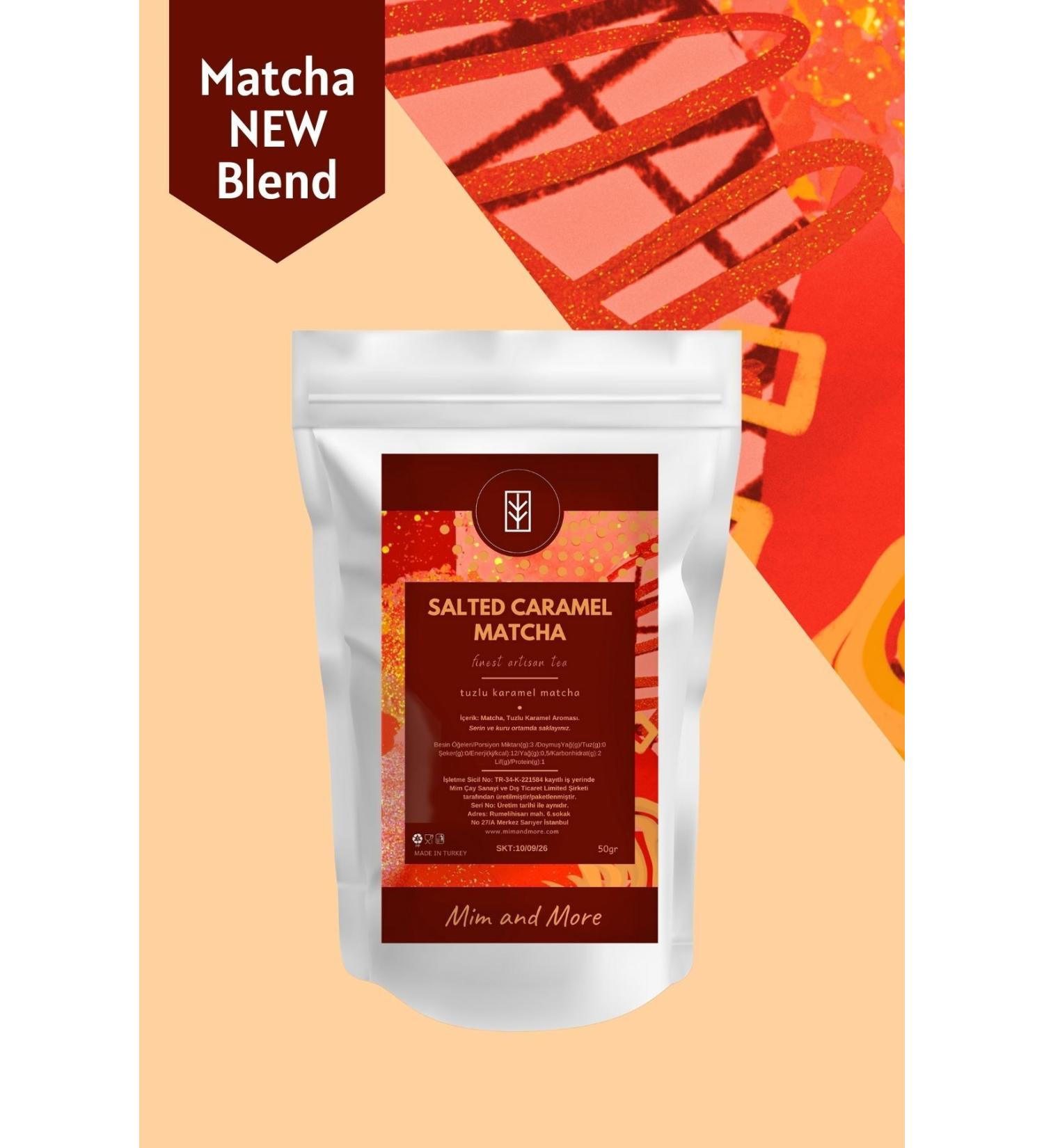 Mim and More Salted Caramel Matcha - Salted Caramel Flavored Matcha 50 gr - Buy Online on GoSupps.com