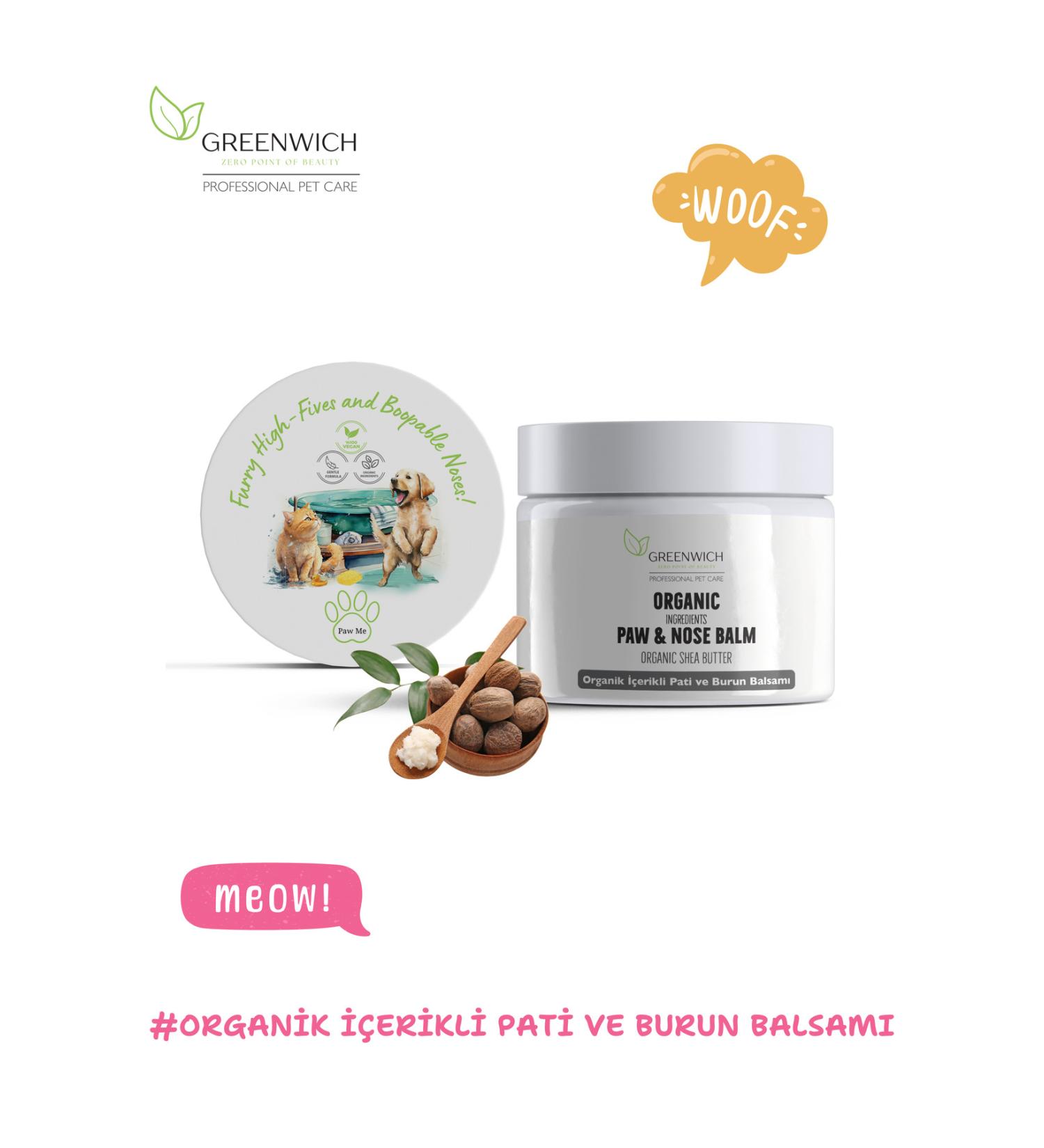 Greenwich Zero Point of Beauty Paw Nose Moisturizing Balm Vegan Organic Content Natural Cat Dog Crack Protection Care Cream 50 ml - Buy Online on GoSupps.com