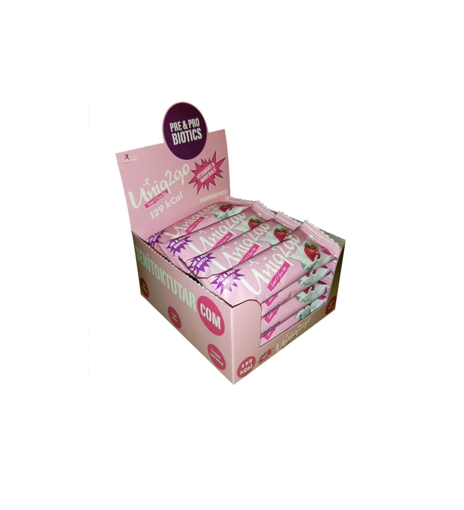 Uniq2go Sweet Sour Pre-probiotic Protein Bar 38 gr 16 Pieces