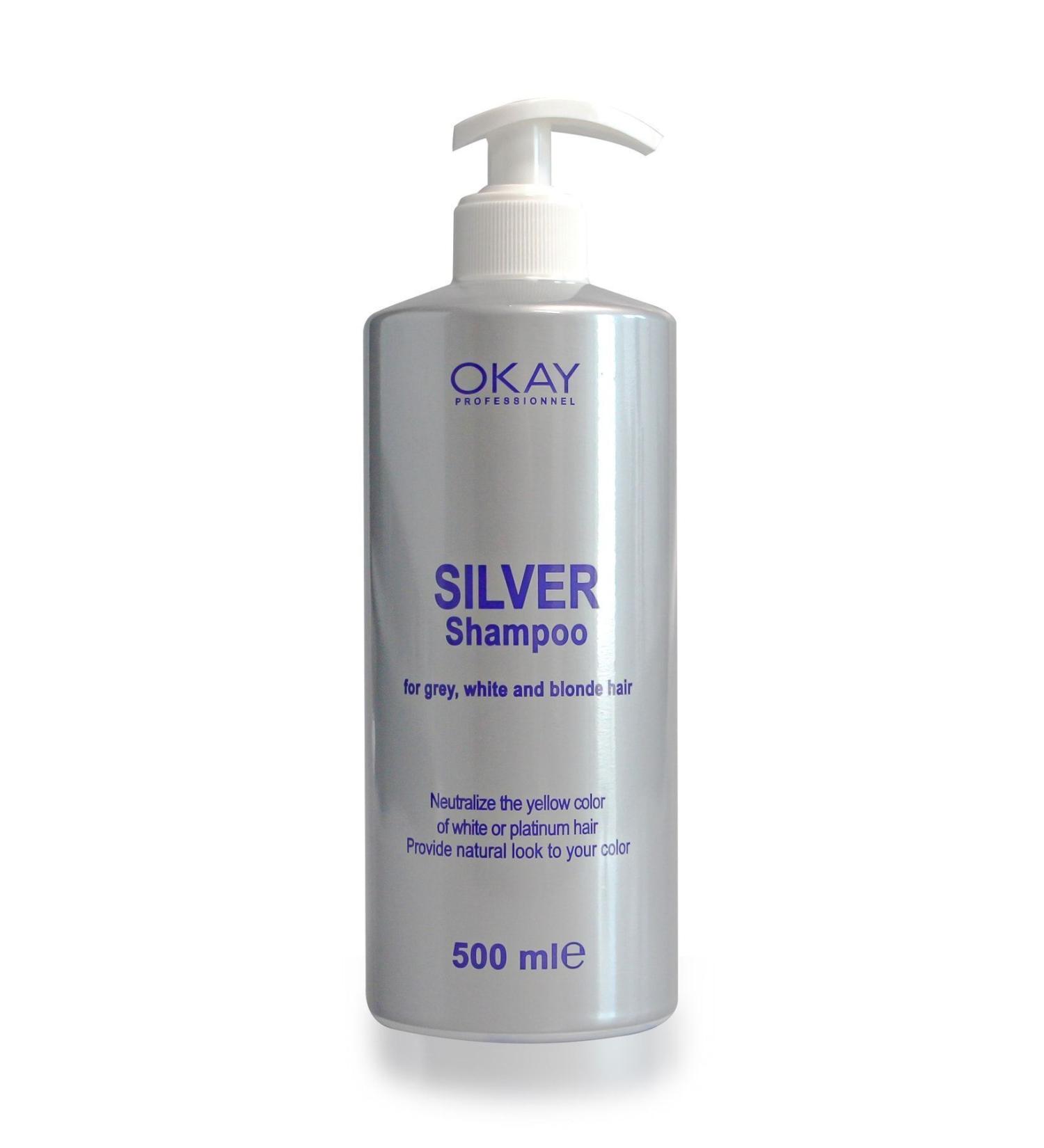 OKAYPROFESSIONNEL Okay Silver Shampoo 500ml (ANTI-ORANGE)