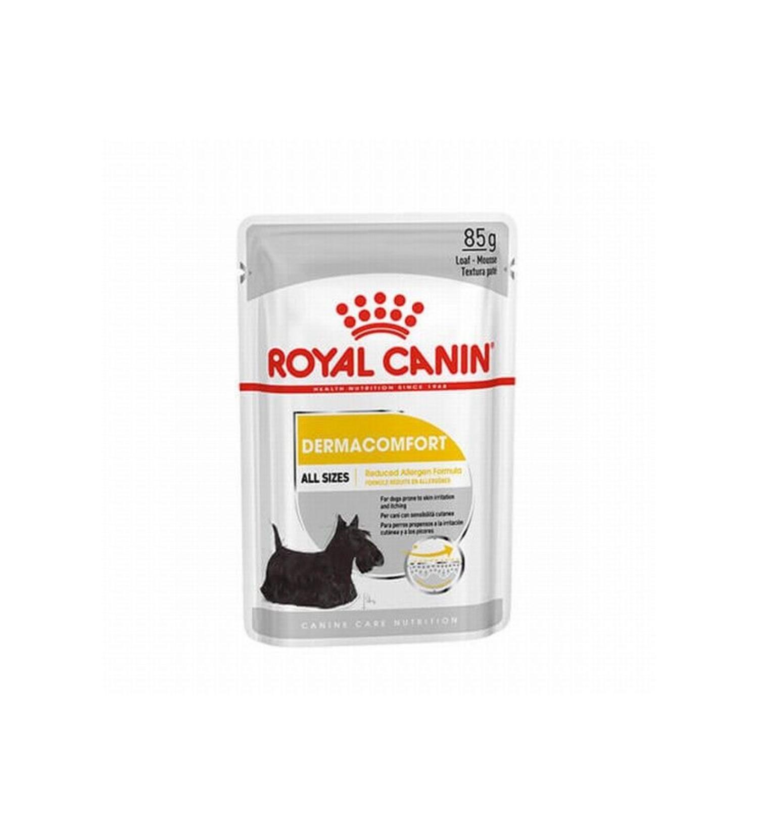 Royal Canin Ccn Dermacomfort Loaf Pate Pouch Small Breed Adult Dog Canned Food 12 Pieces 85 Gr - Pet